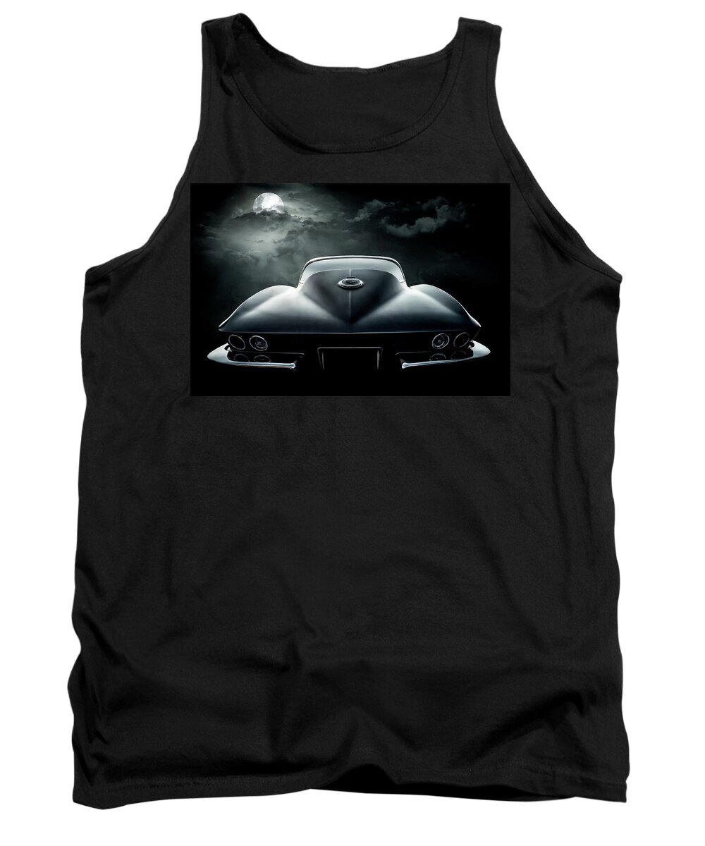 Corvette Tank Top featuring the digital art Moon Lit by Douglas Pittman