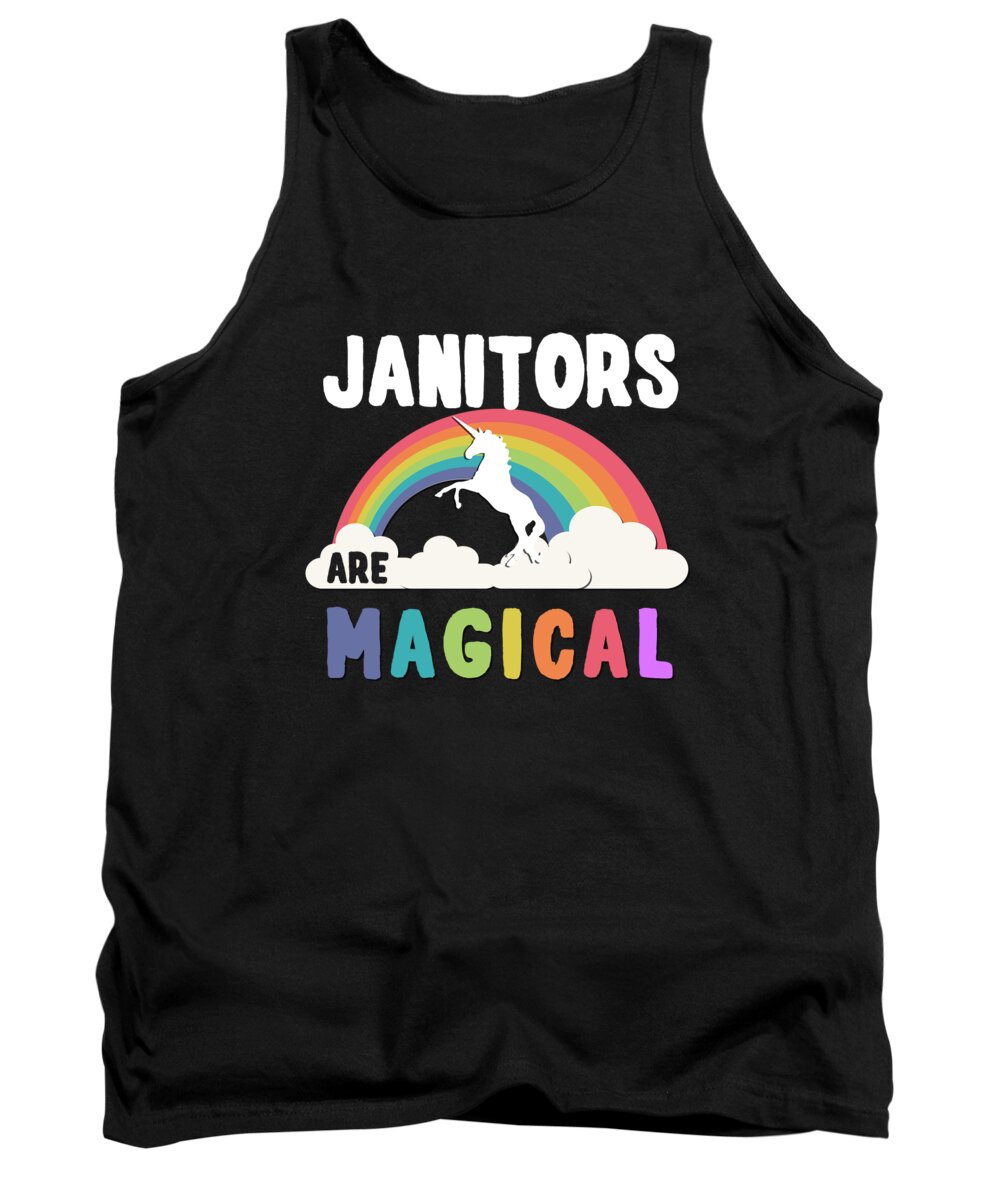 Funny Tank Top featuring the digital art Janitors Are Magical #2 by Flippin Sweet Gear