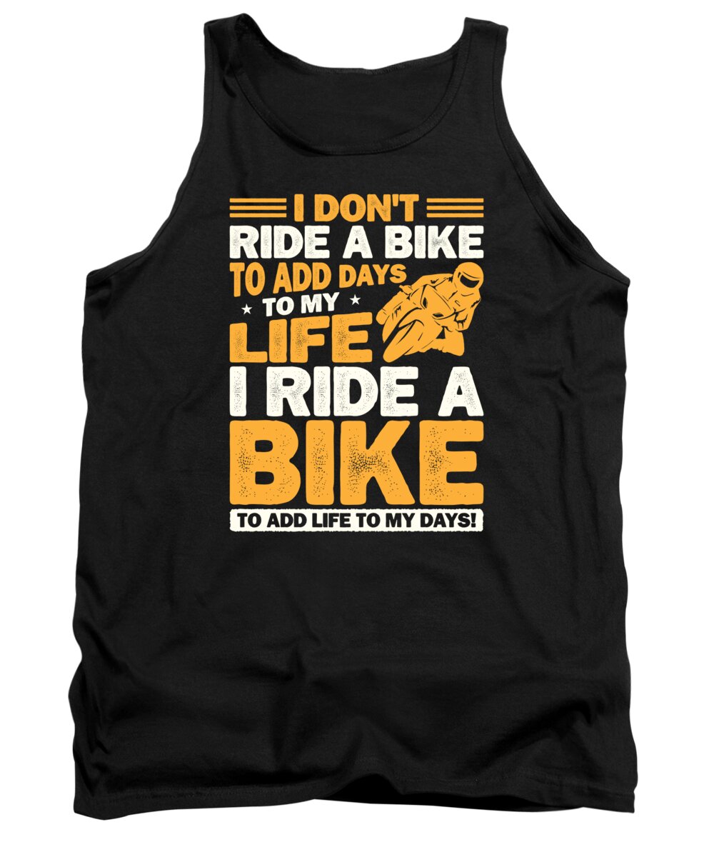 Motorcycle Fan Tank Top featuring the digital art Motorcycle Fan Riding Motorcycle Everyday Life #2 by Toms Tee Store