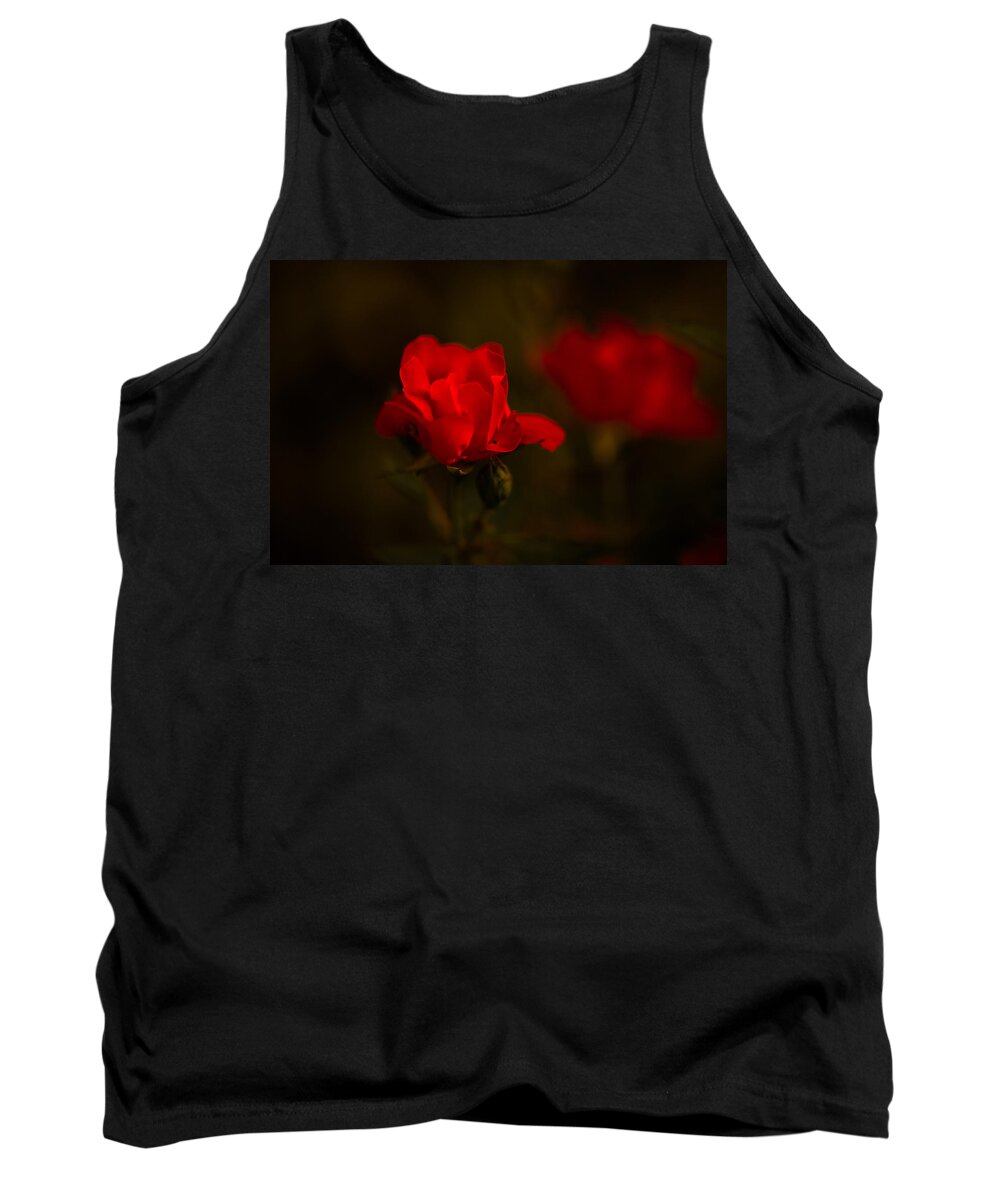 Deep Red Rose Tank Top featuring the photograph Reflections in Red by Don Spenner