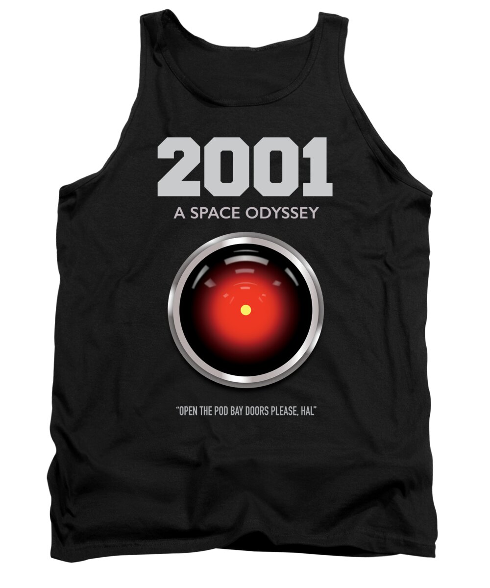 2001 A Space Odyssey Tank Top featuring the digital art 2001 A Space Odyssey - Alternative Movie Poster by Movie Poster Boy