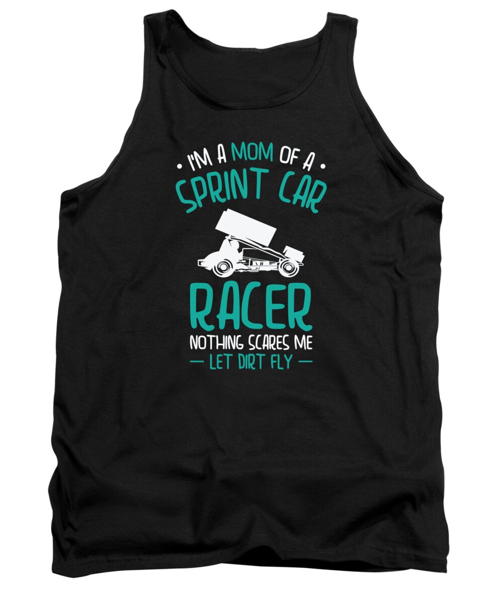 Racing Tank Top featuring the digital art Sprint Car Dirt Track Racing #31 by Toms Tee Store