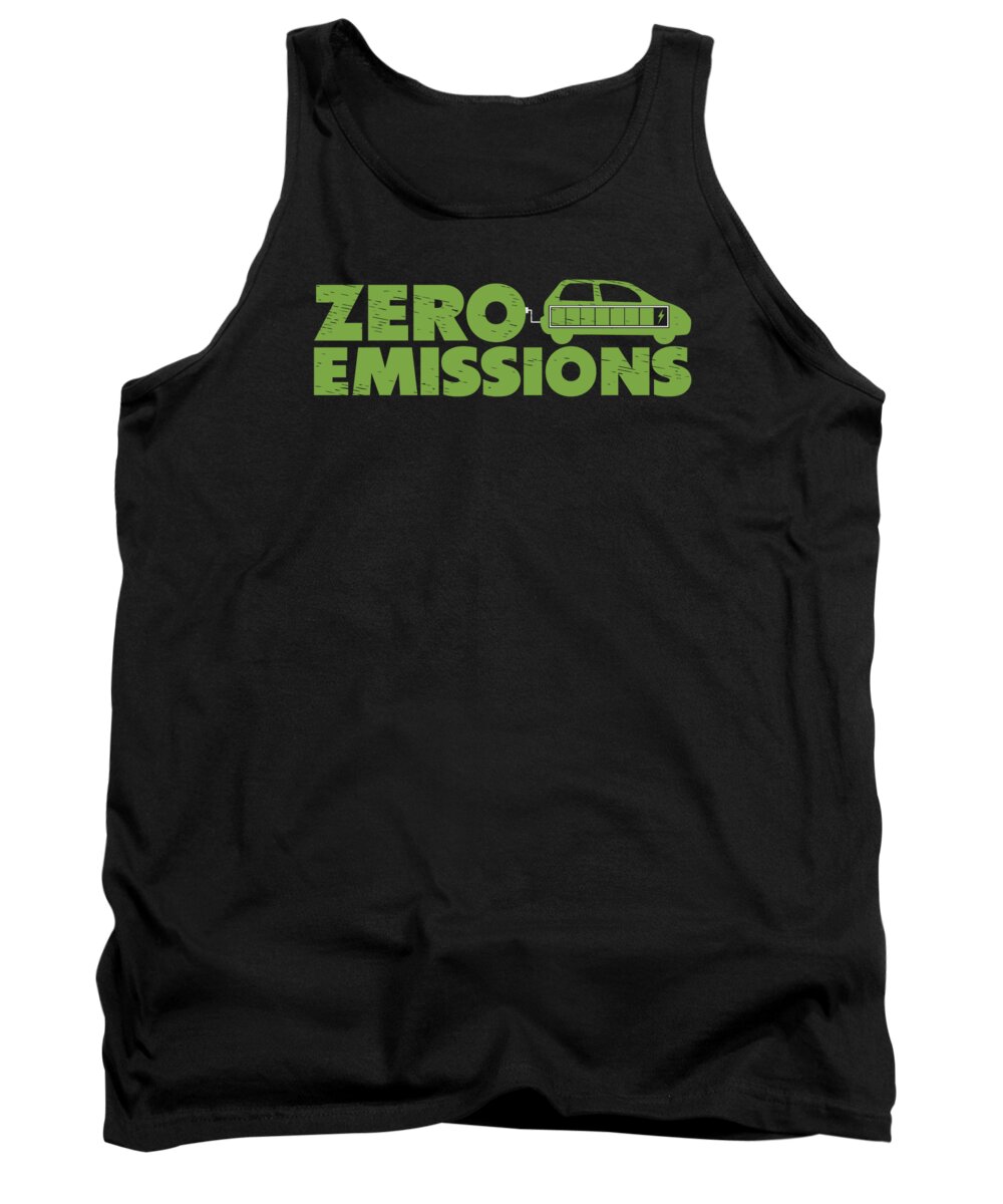 Electric Car Fan Tank Top featuring the digital art Electric Car Fan Green Nature Electric Car Owner #5 by Toms Tee Store
