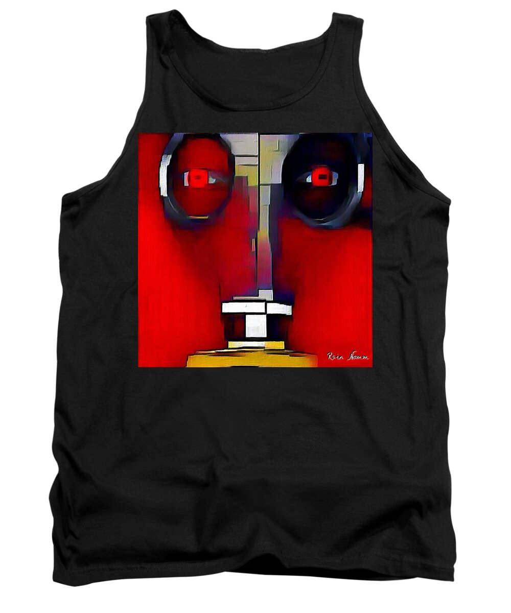  Tank Top featuring the digital art A Mask for Mondrian by Rein Nomm