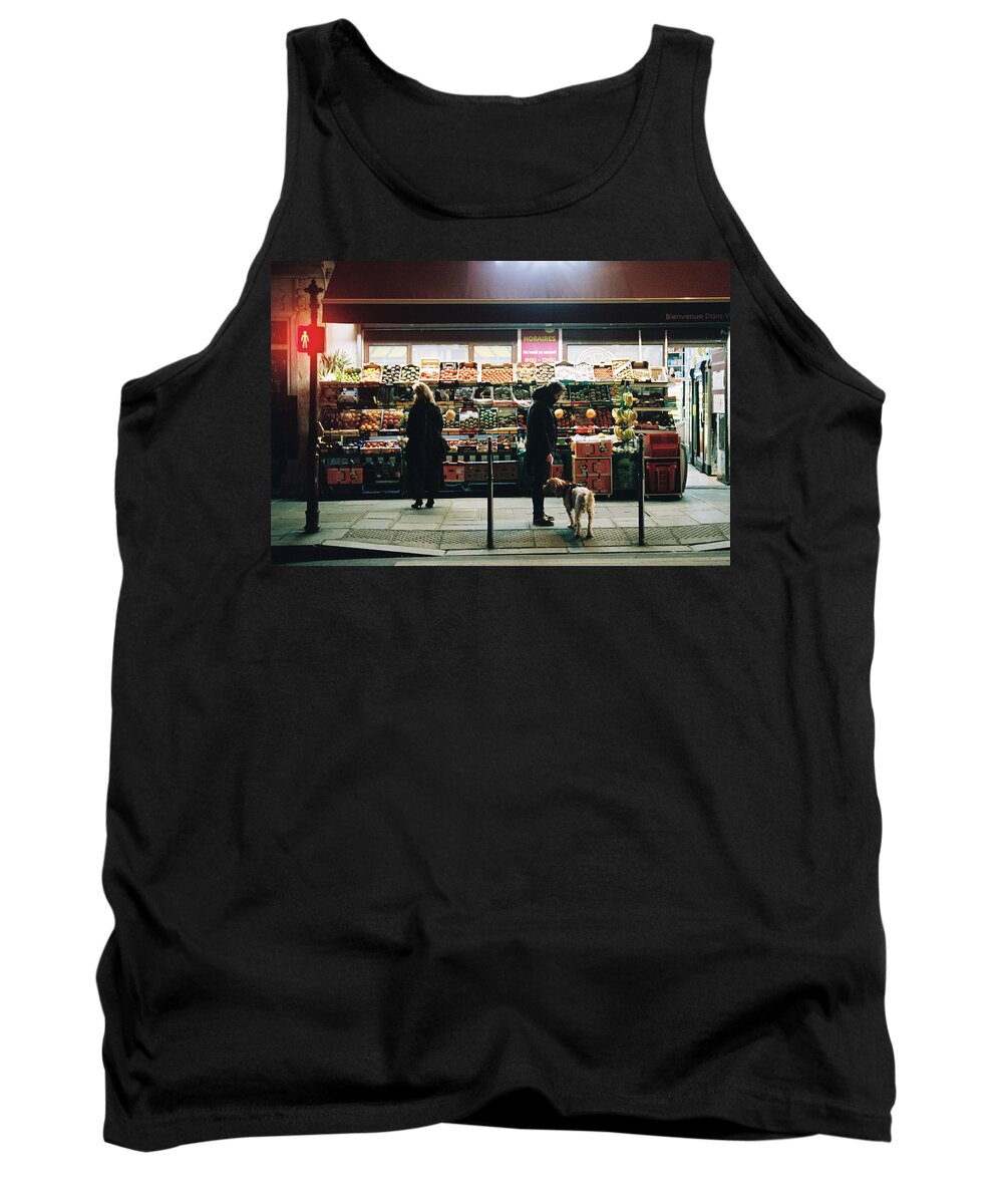 Paris Tank Top featuring the photograph A moment of life by Barthelemy De Mazenod