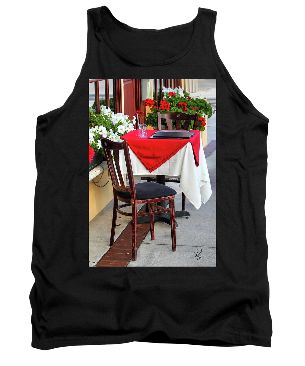 Fine Art Tank Top featuring the photograph A Table For Two by Robert Harris