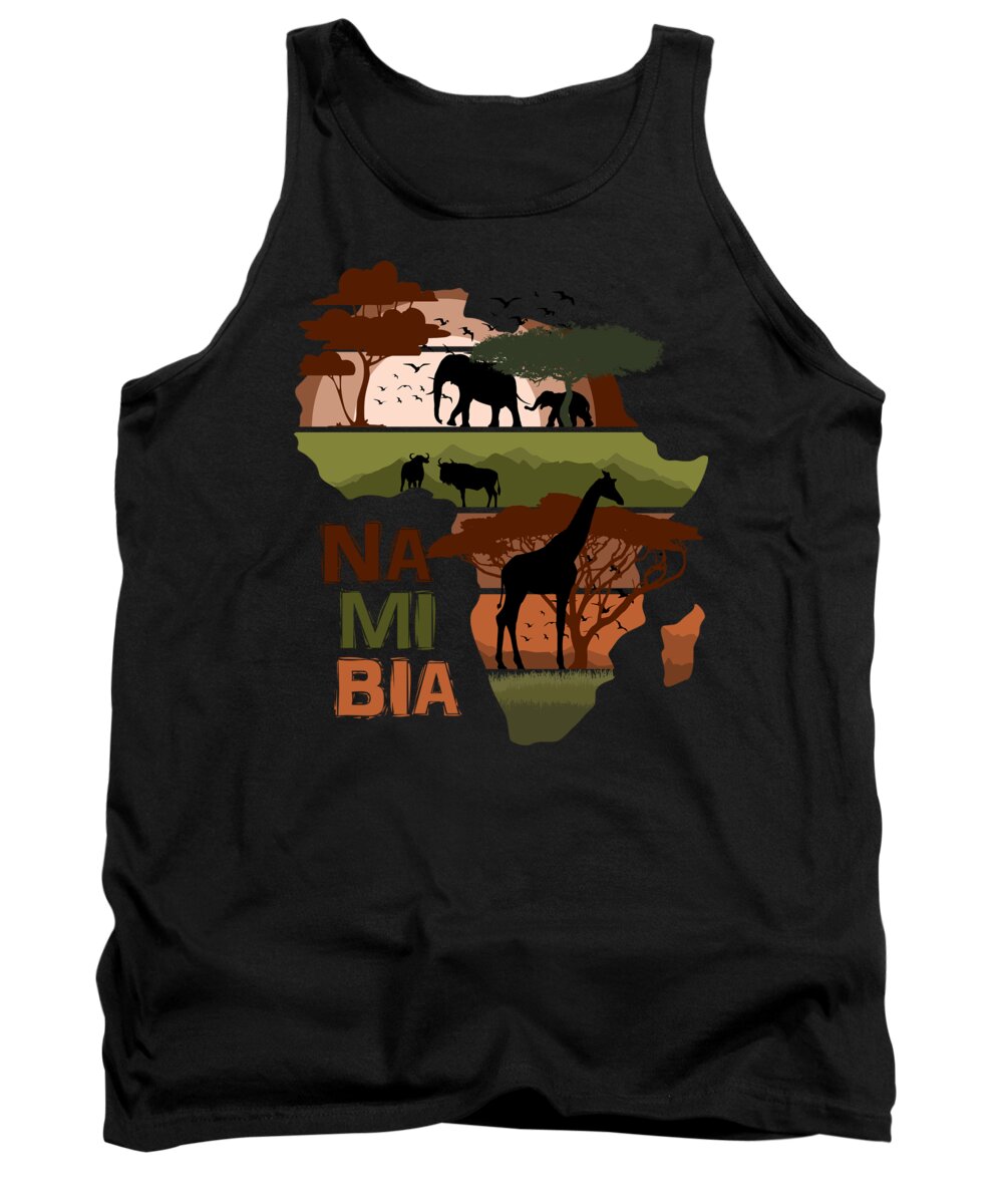 Africa Tank Top featuring the digital art Africa Namibia Sunset by Megan Miller