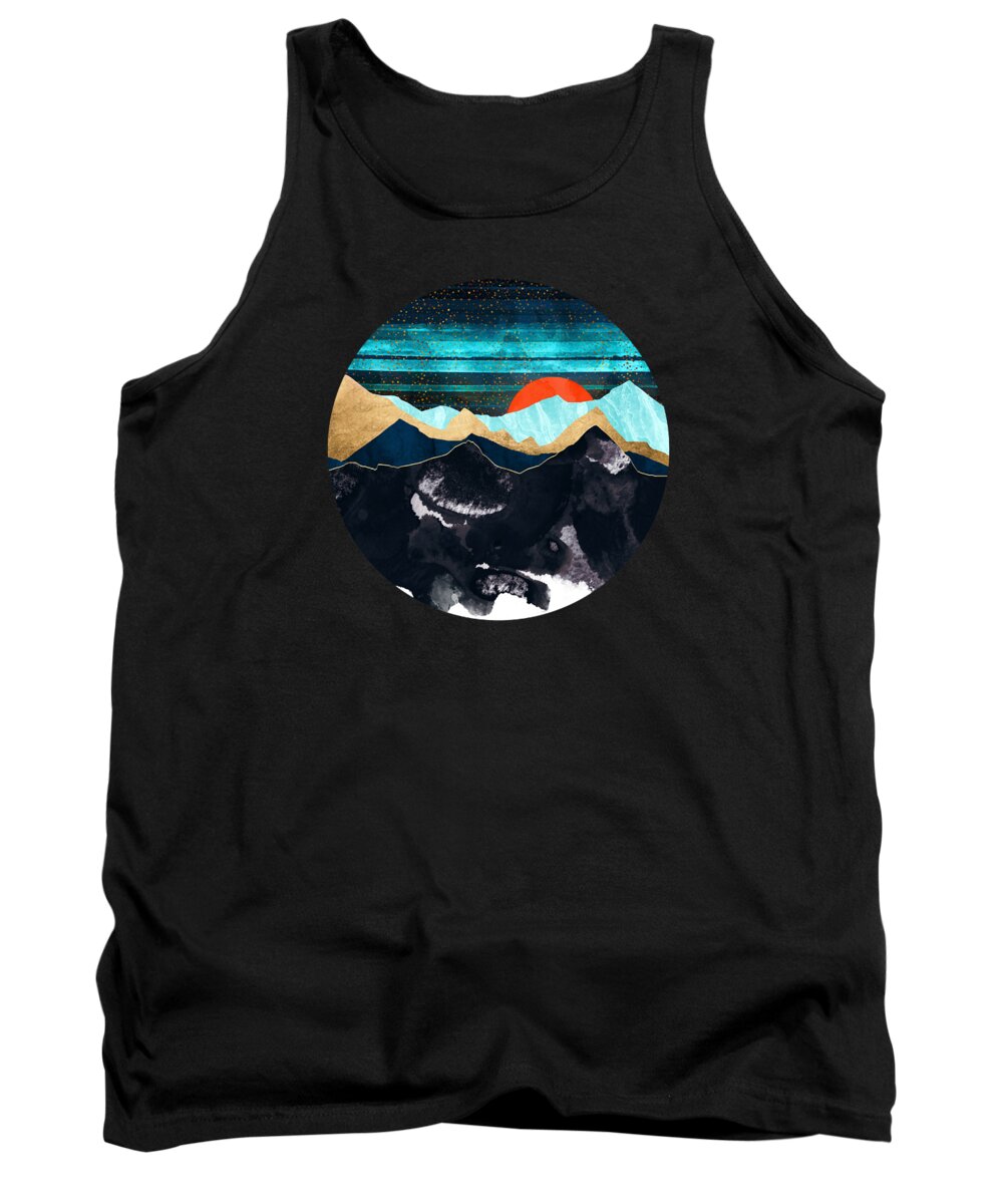 Amber Tank Top featuring the digital art Amber Moon by Spacefrog Designs