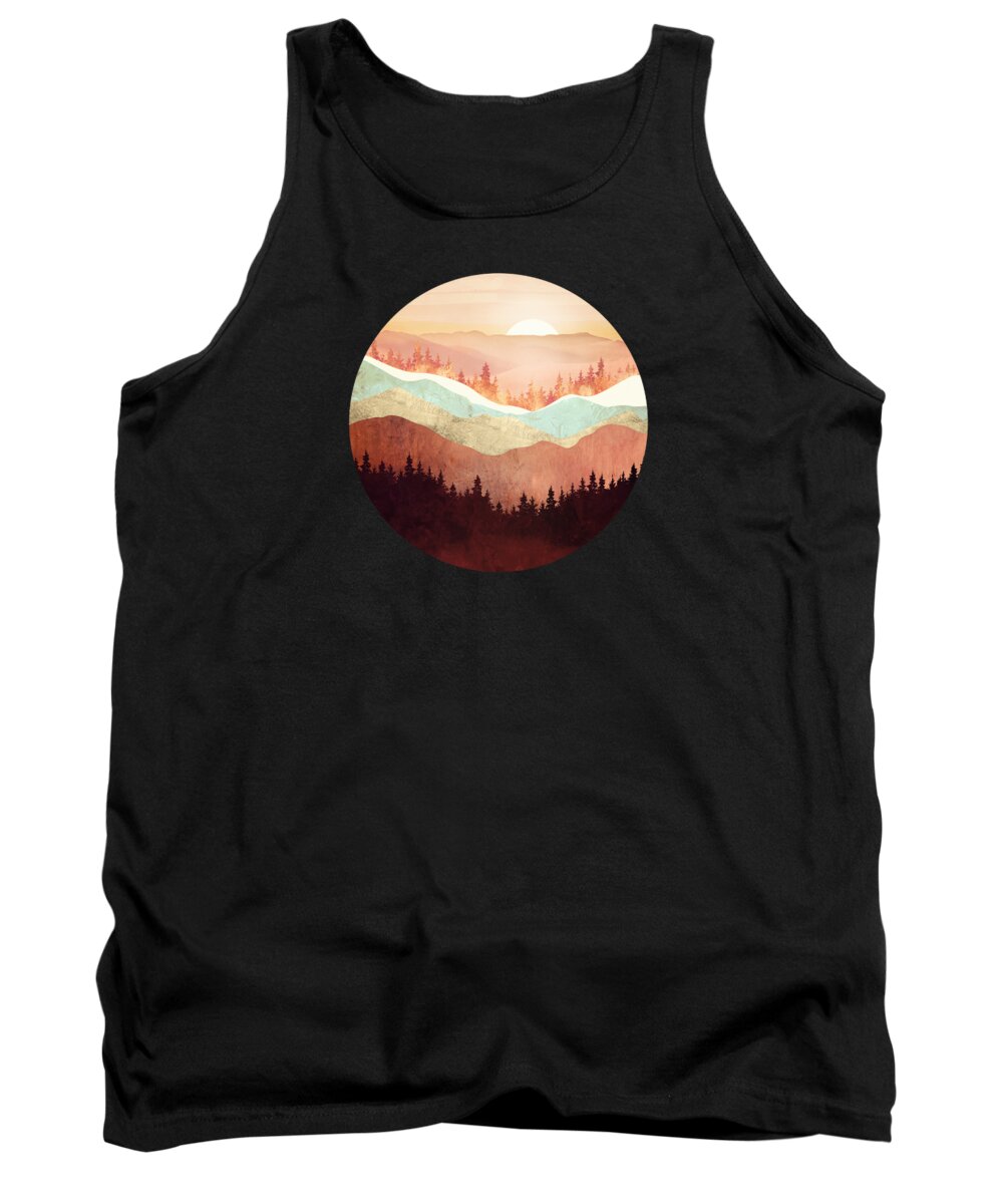 Amber Tank Top featuring the digital art Amber Vista by Spacefrog Designs
