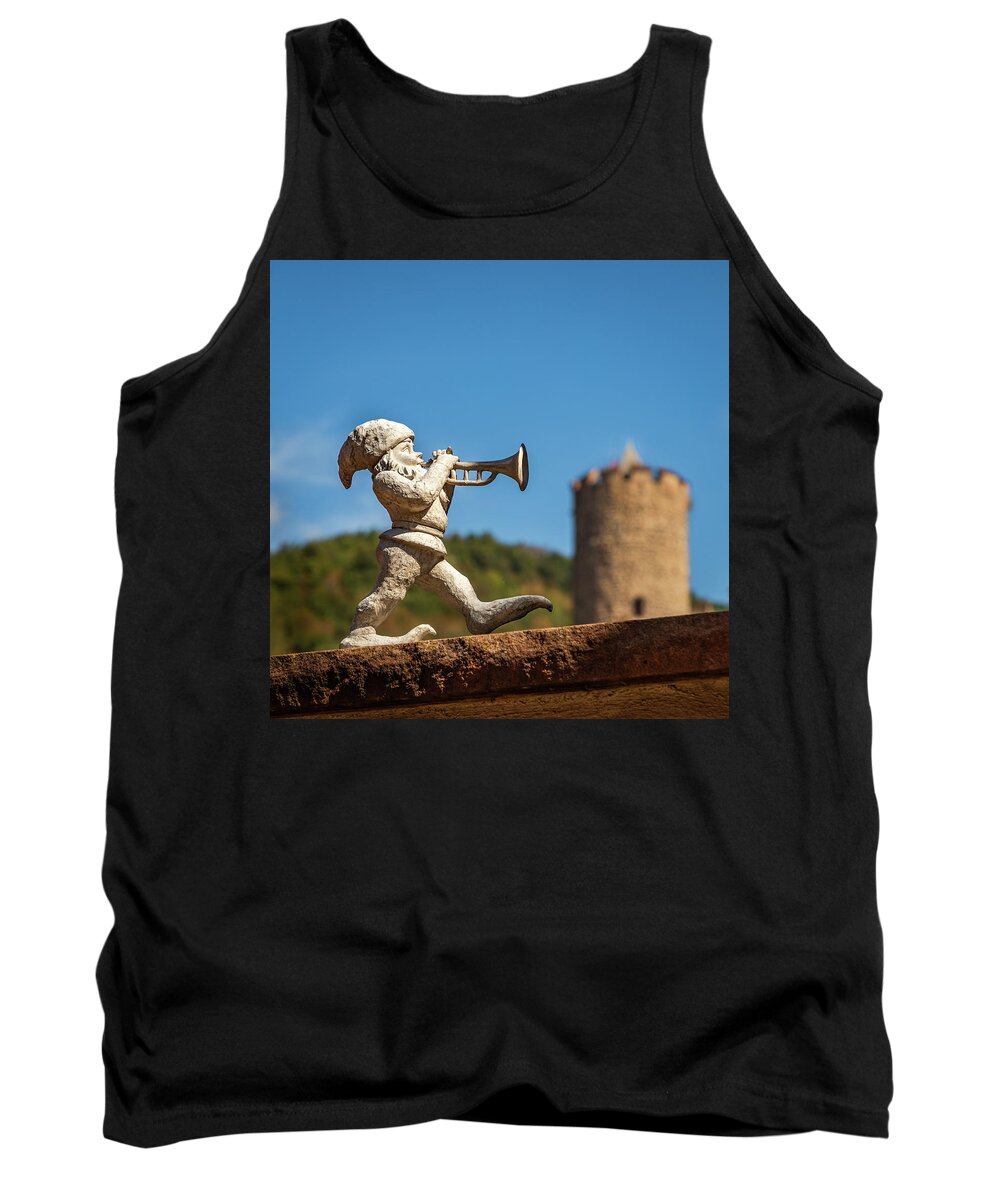 Gnome Tank Top featuring the photograph Announcing Happy Hour by Elvira Peretsman