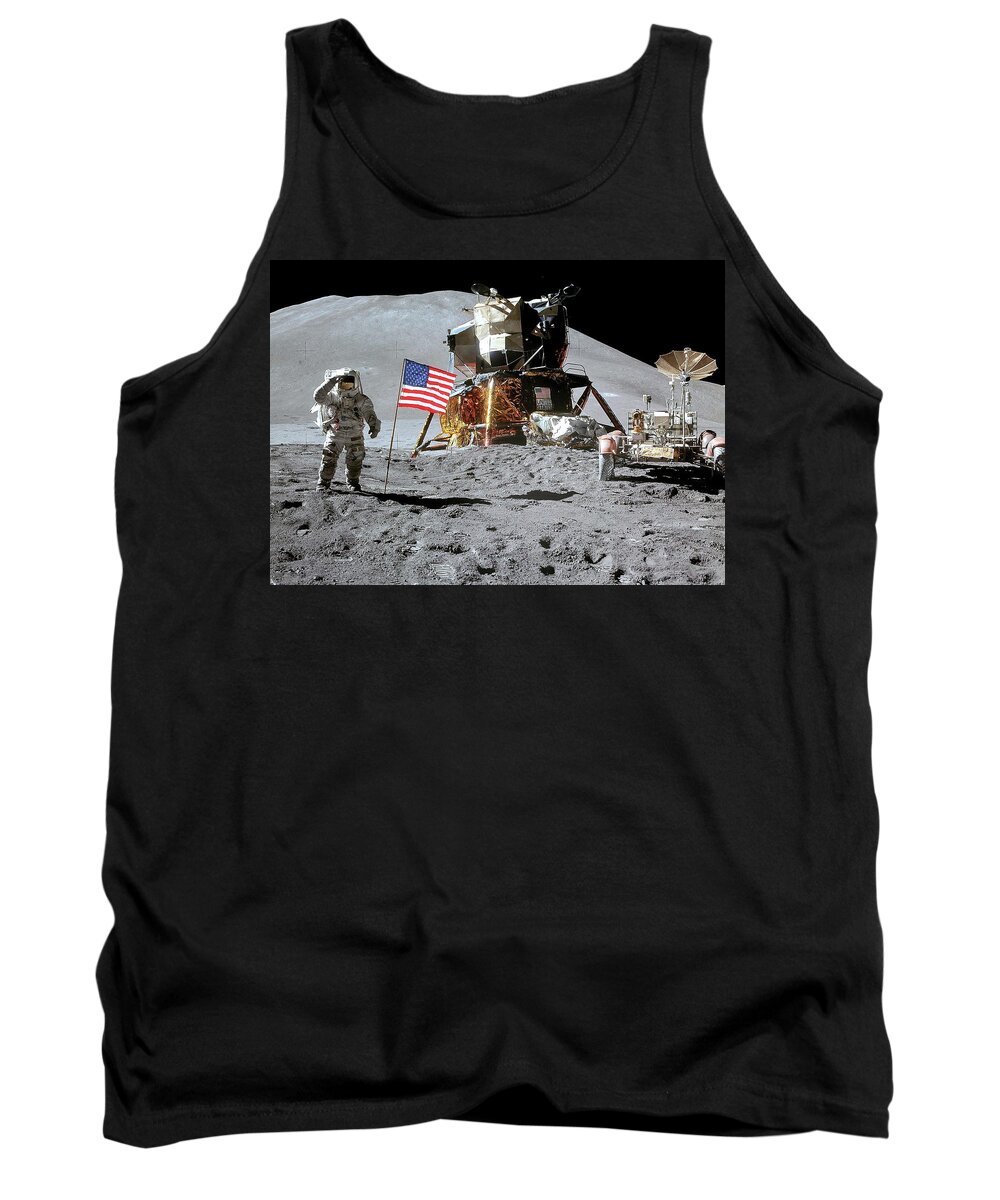 Nasa Tank Top featuring the photograph Apollo 15- 11866 by Larry Beat
