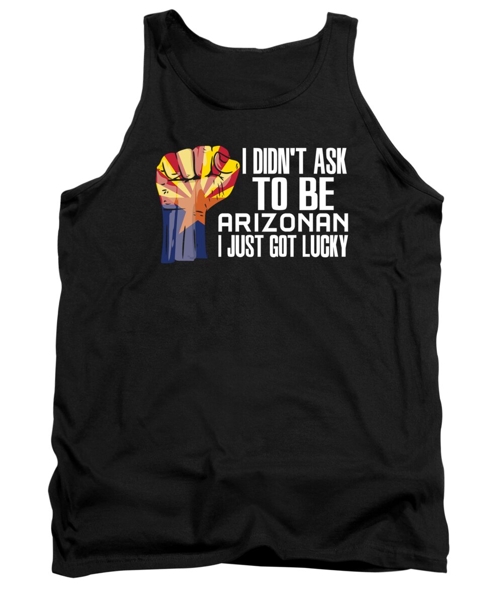 Arizonan Tank Top featuring the digital art Arizonan American US Patriot USA Grown Arizona Flag by Toms Tee Store