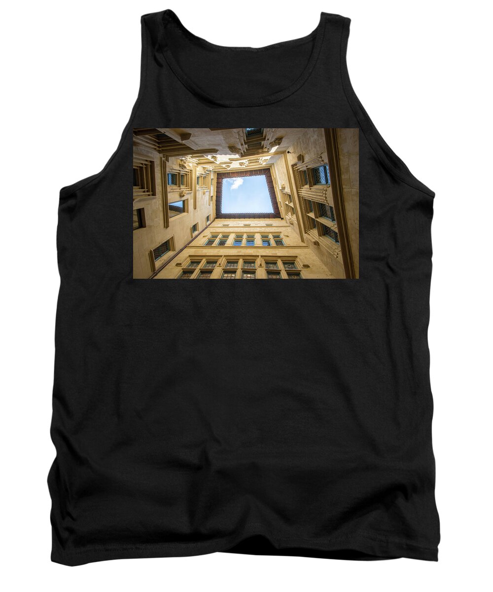 Ancient Tank Top featuring the photograph Beauty in medieval architecture by Jean-Luc Farges
