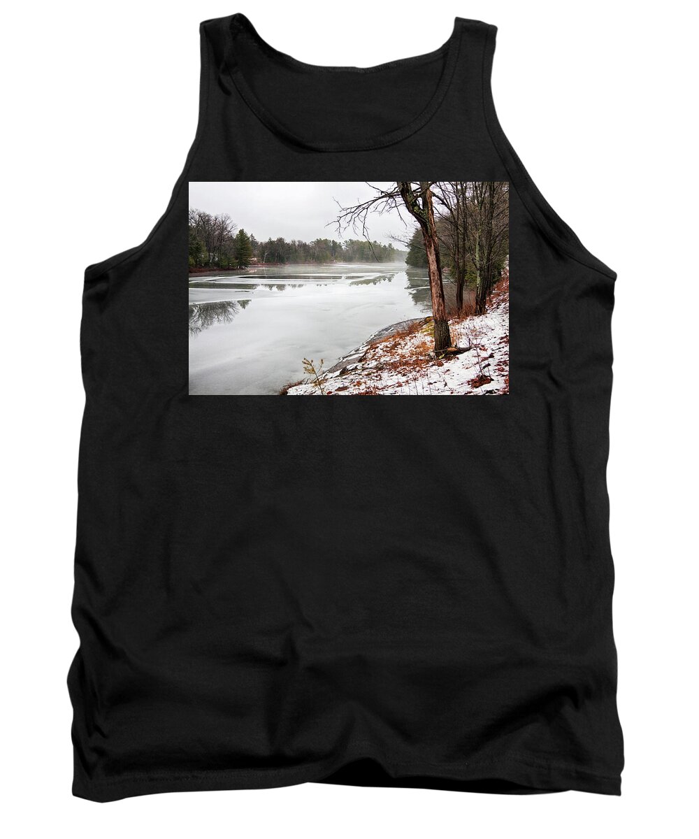 Frozen Lake Tank Top featuring the photograph Beauty of December by Muskoka Lakes by Tatiana Travelways