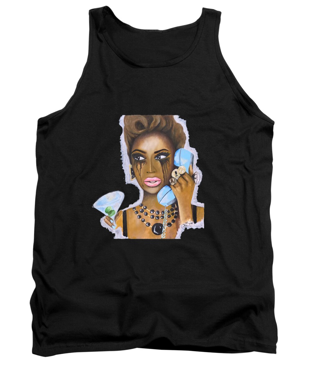Acrylic Tank Top featuring the painting Bey by Courtney Briggs