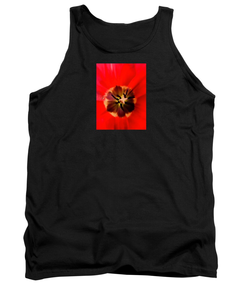 Photography Tank Top featuring the photograph Blooming Red by Laura Jaffe