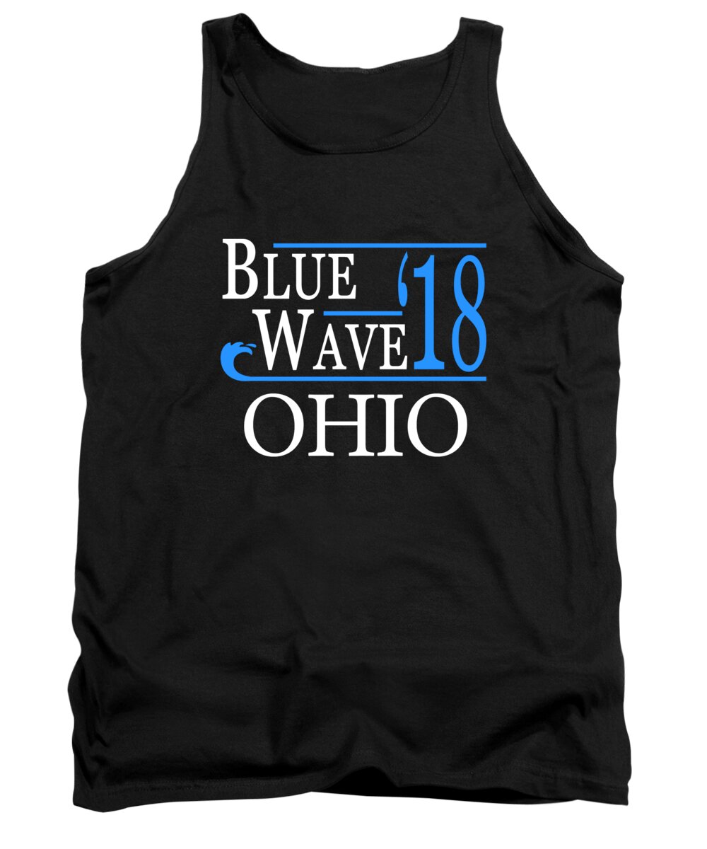 Election Tank Top featuring the digital art Blue Wave OHIO Vote Democrat by Flippin Sweet Gear