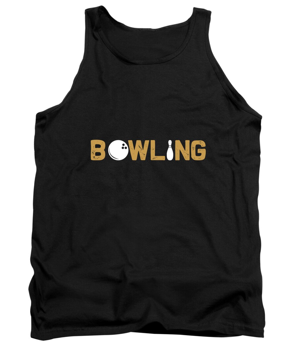 Hobby Tank Top featuring the digital art Bowling by Jacob Zelazny