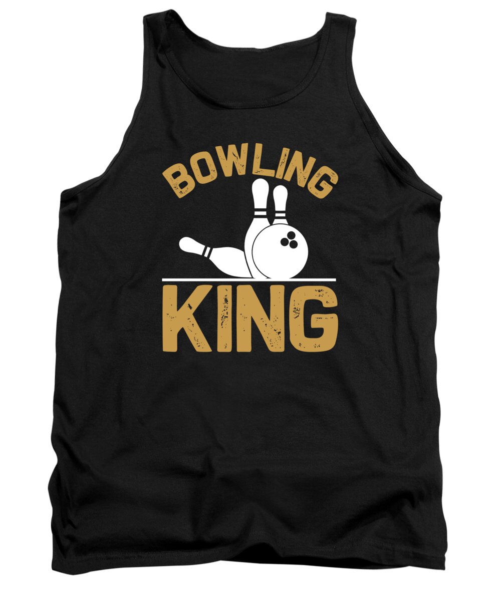 Hobby Tank Top featuring the digital art Bowling king by Jacob Zelazny