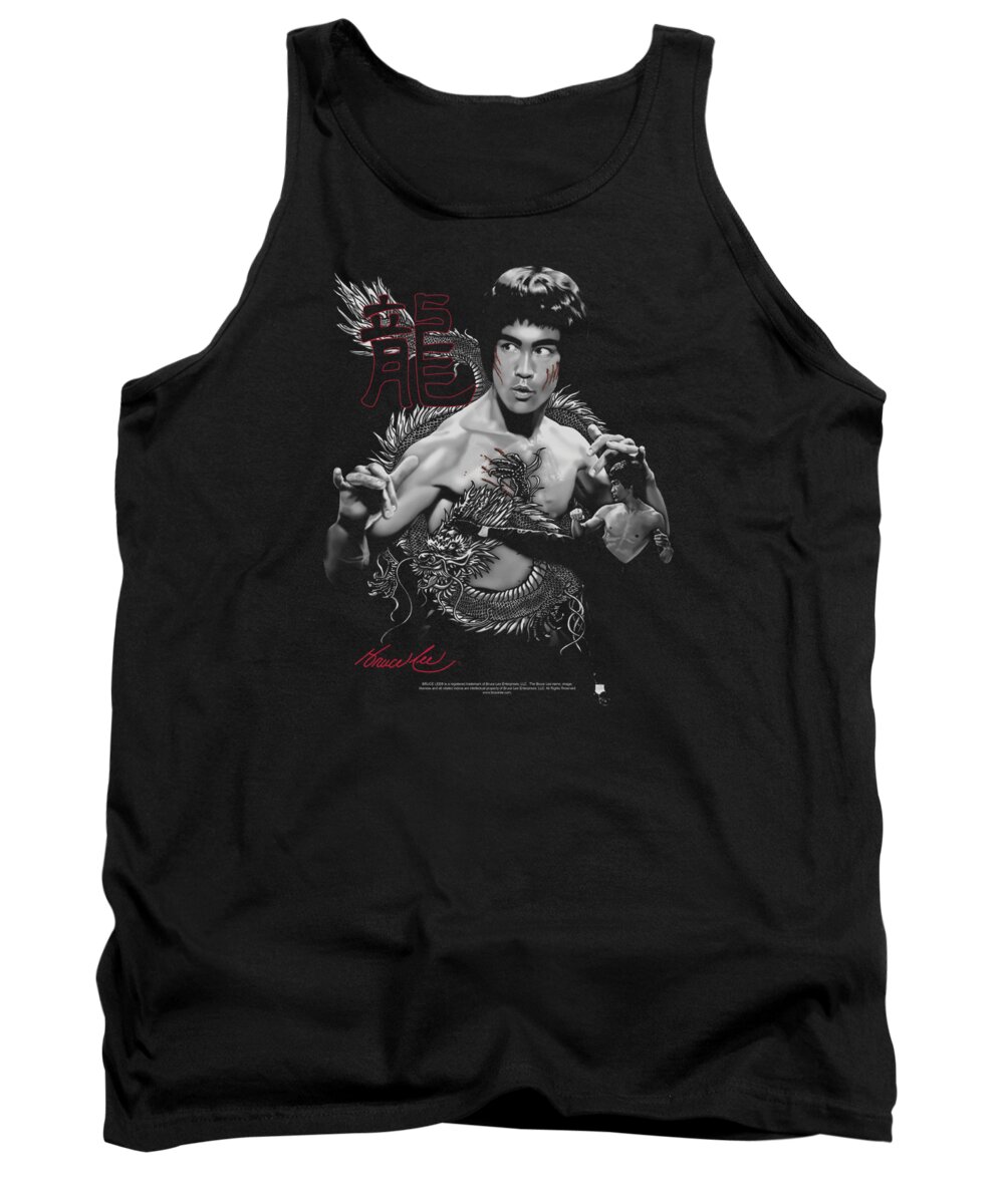 Bruce Lee Tank Top featuring the digital art Bruce Lee The Dragon by Nicklas Johnsson