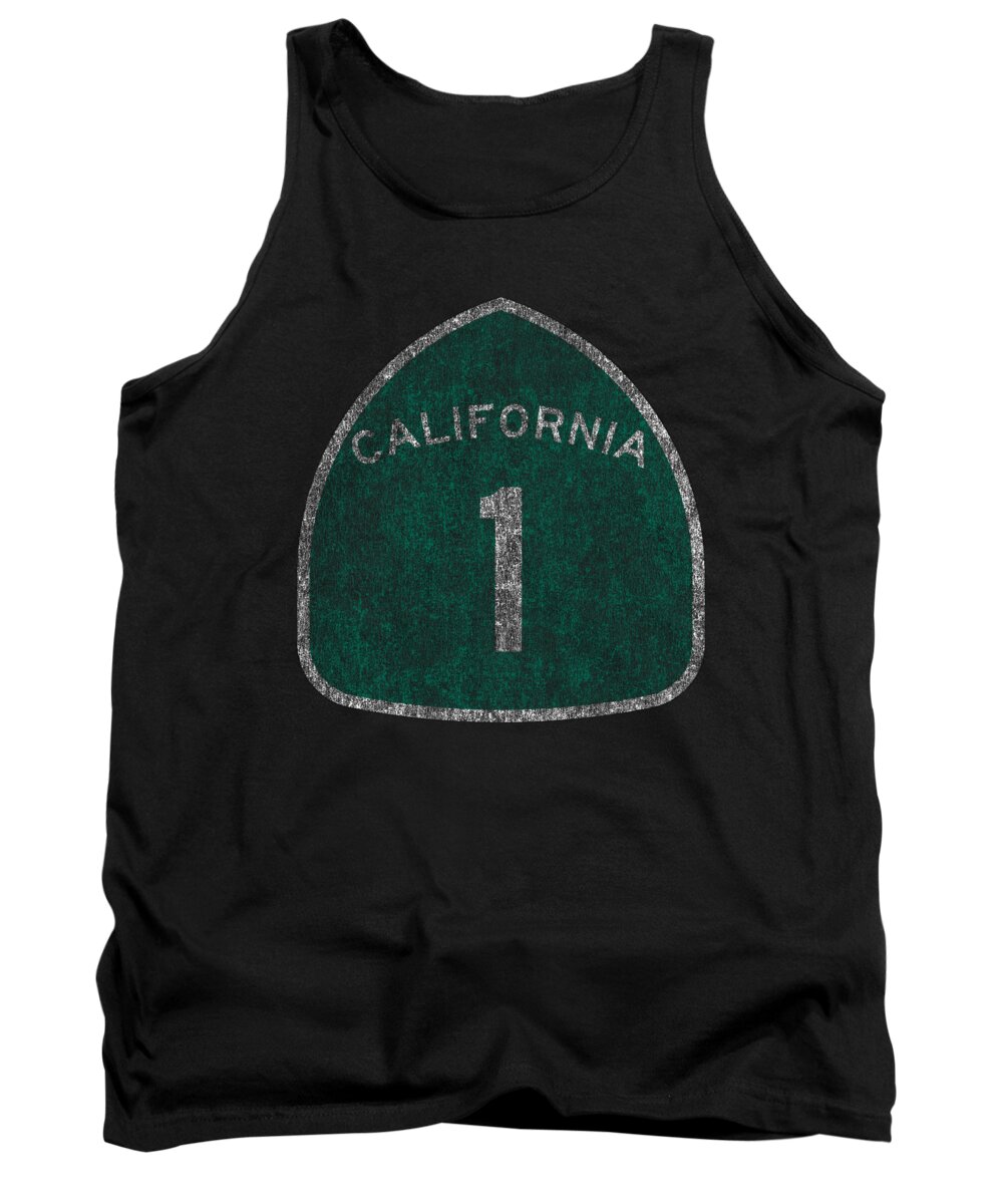 Cool Tank Top featuring the digital art California 1 Pacific Coast Highway by Flippin Sweet Gear