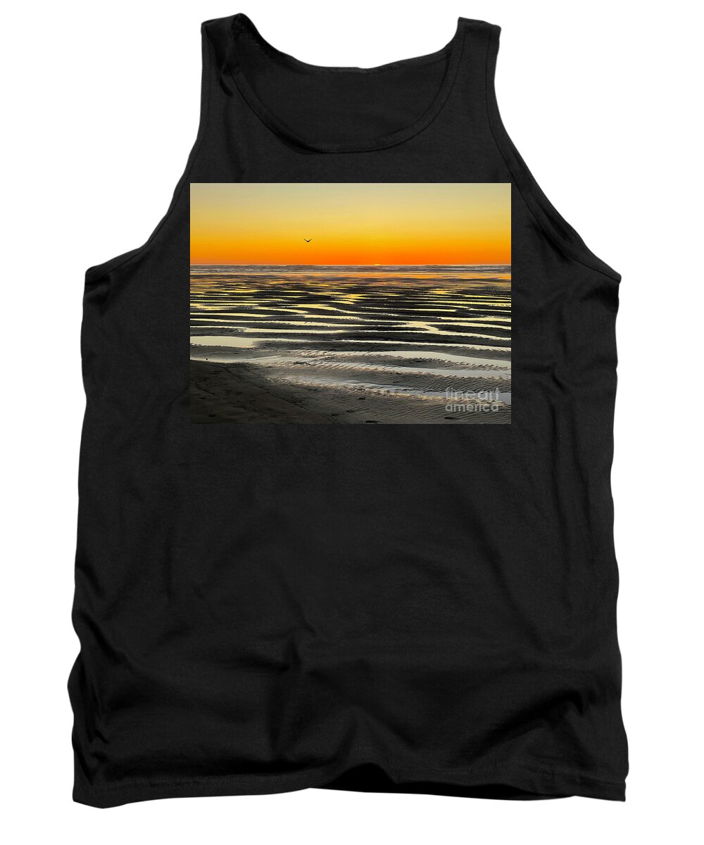 Sunset Tank Top featuring the painting Call It Magic by Tanya Filichkin