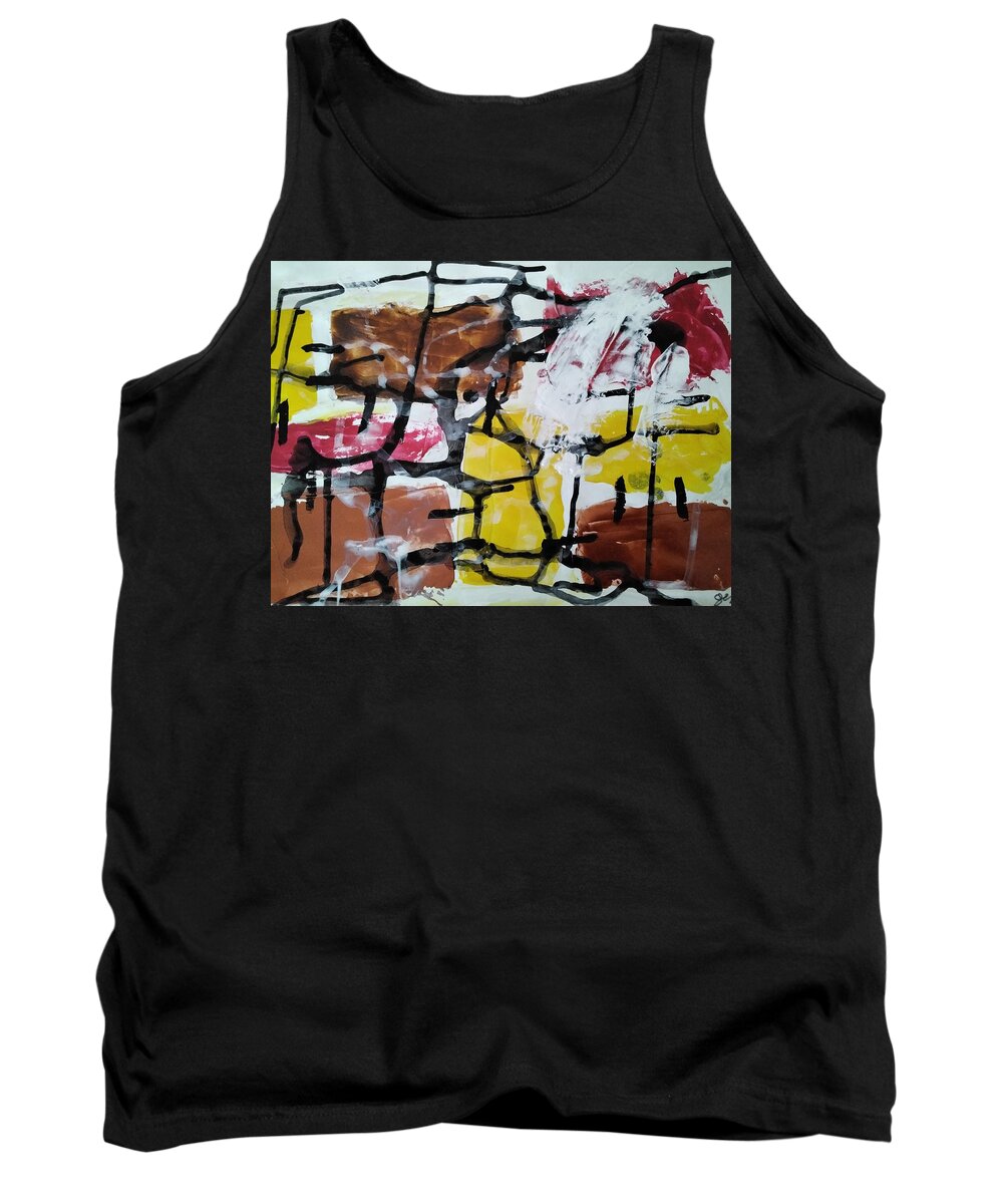  Tank Top featuring the painting Caos 21 by Giuseppe Monti