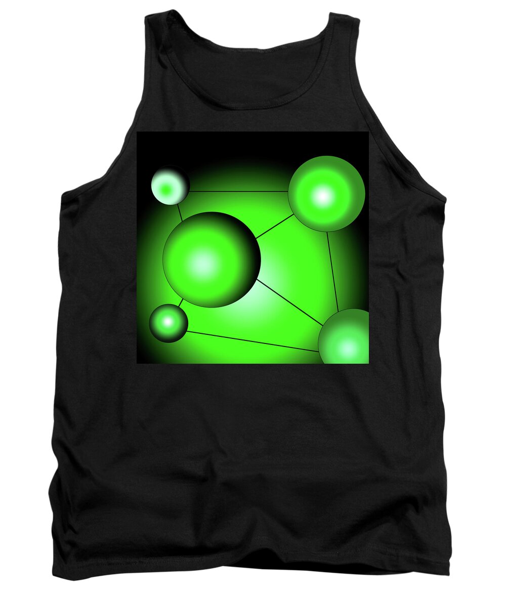Abstract Drawing Tank Top featuring the digital art Celestial Bodies 2 062222 by Mary Bedy