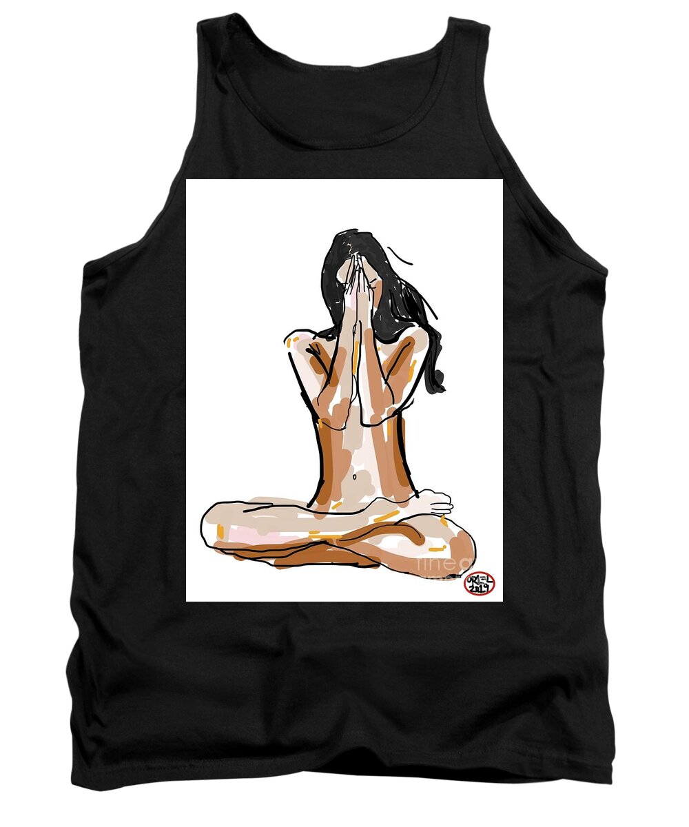  Tank Top featuring the mixed media Centered by Oriel Ceballos
