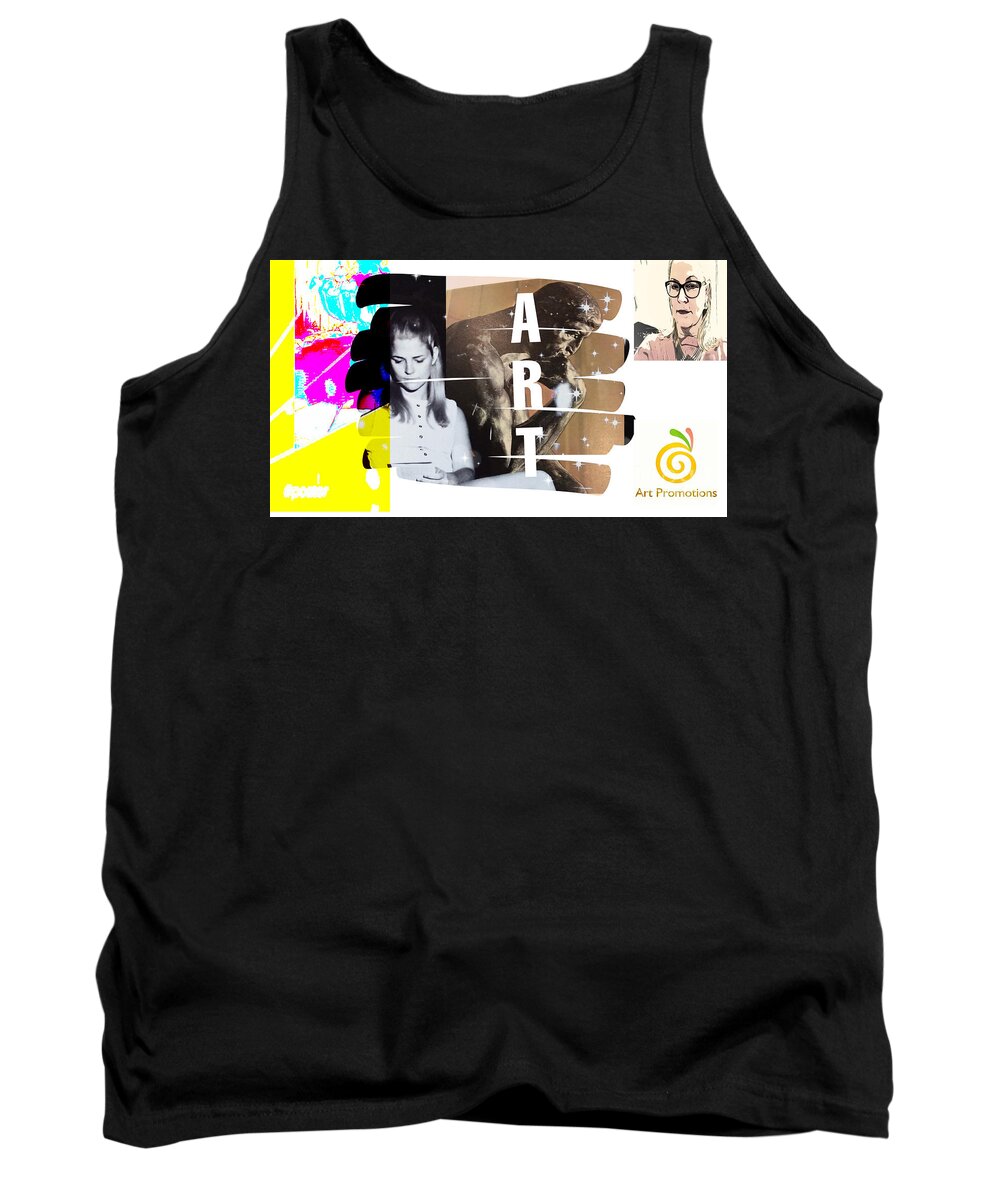 Portrait Tank Top featuring the digital art Personality Portrait Collage by Karen Francis