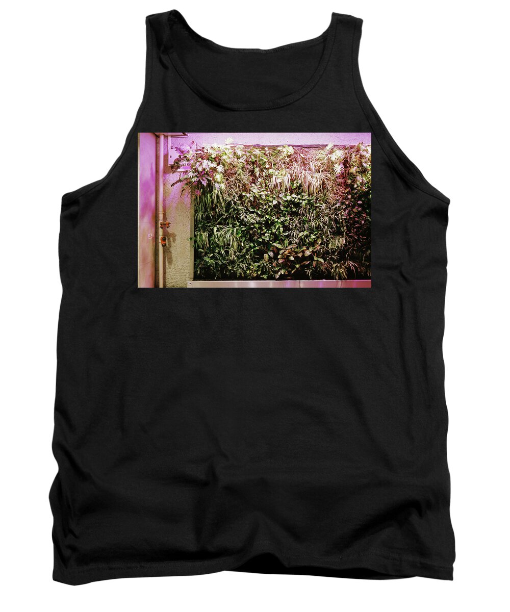 Wall Tank Top featuring the photograph Colorfull vegetal wall by Barthelemy De Mazenod