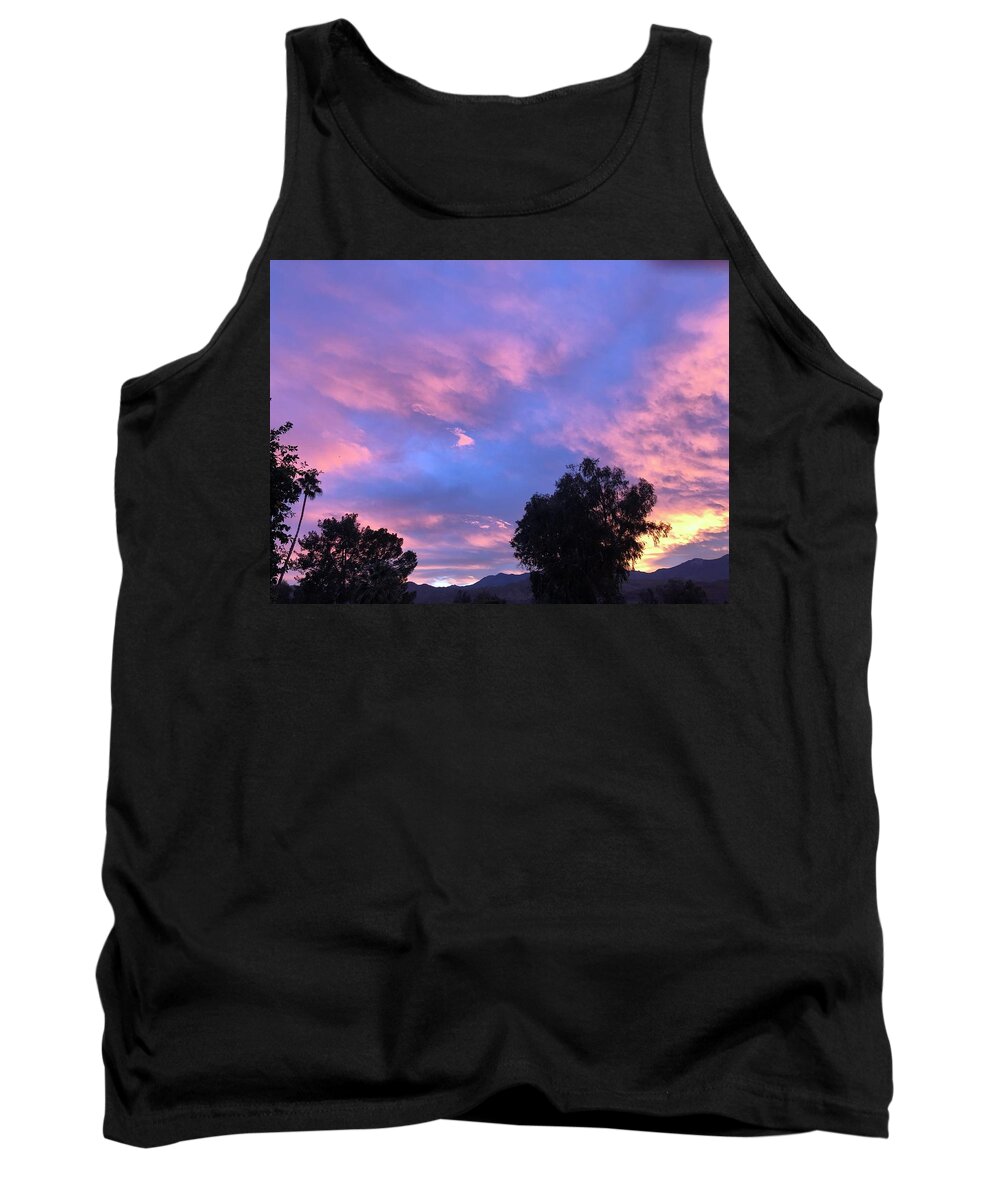 Landscape Tank Top featuring the photograph Cotton Candy Sky, II by Leslie Porter