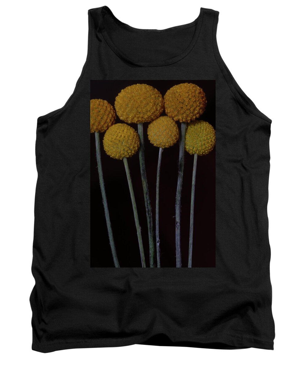 Macro Tank Top featuring the photograph Craspedia 4268 by Julie Powell
