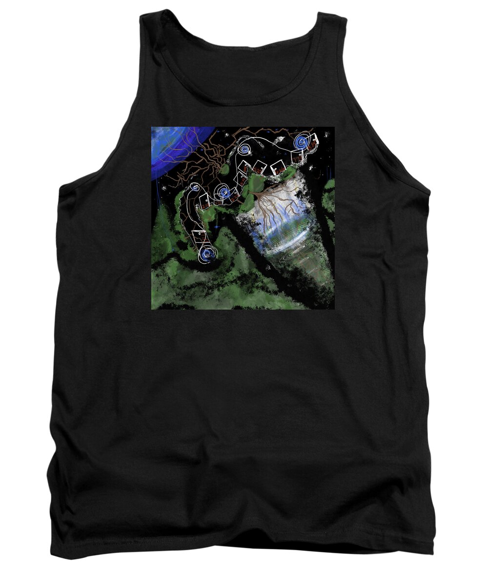 Roots Tank Top featuring the digital art Creating Roots by Amber Lasche