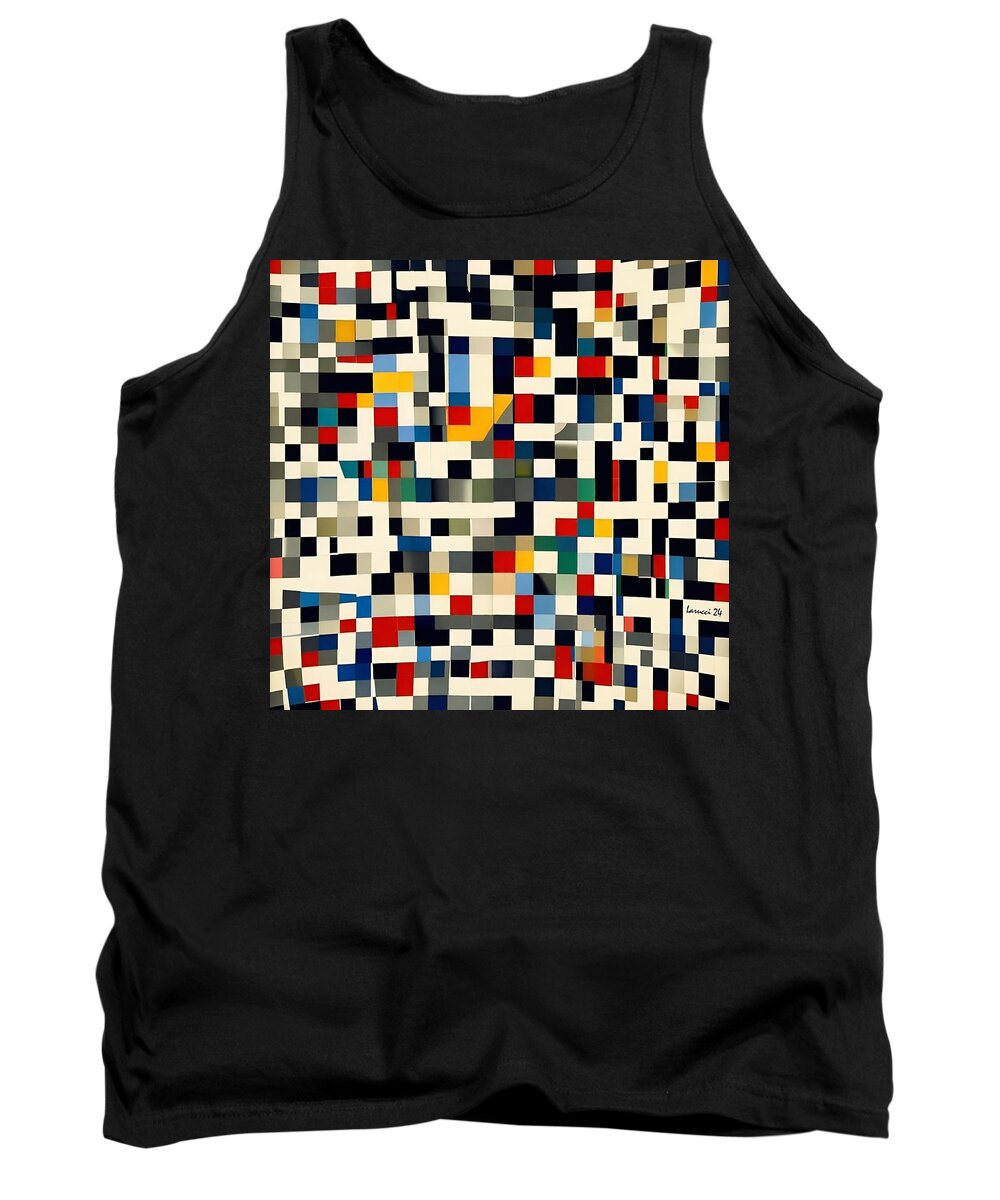 Art Tank Top featuring the digital art Cube - No.1 by Fred Larucci