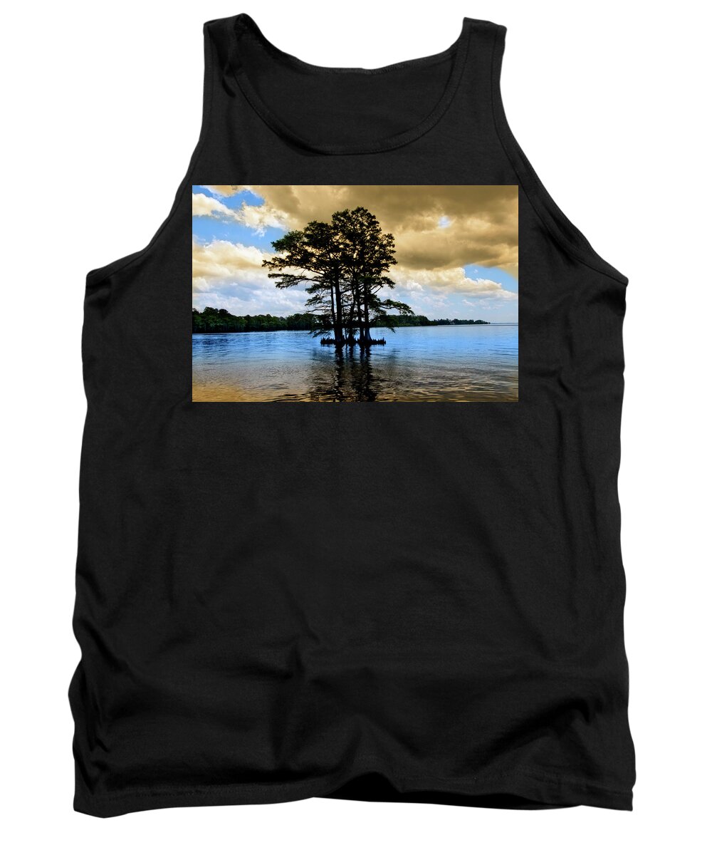 Cypress Tank Top featuring the photograph Cypress Trees by Anthony M Davis