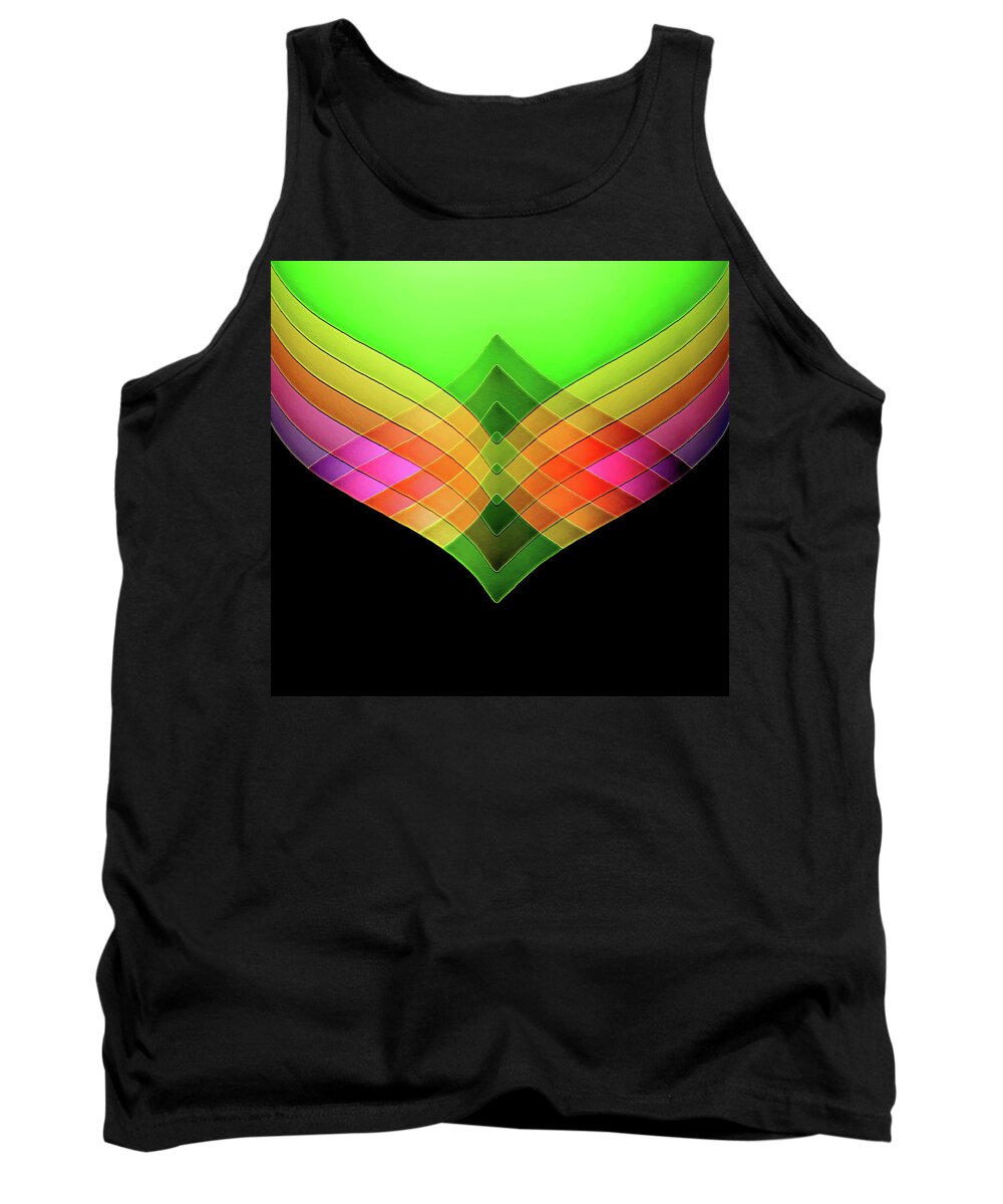 Abstract Tank Top featuring the digital art Decorative by Tatiana Travelways