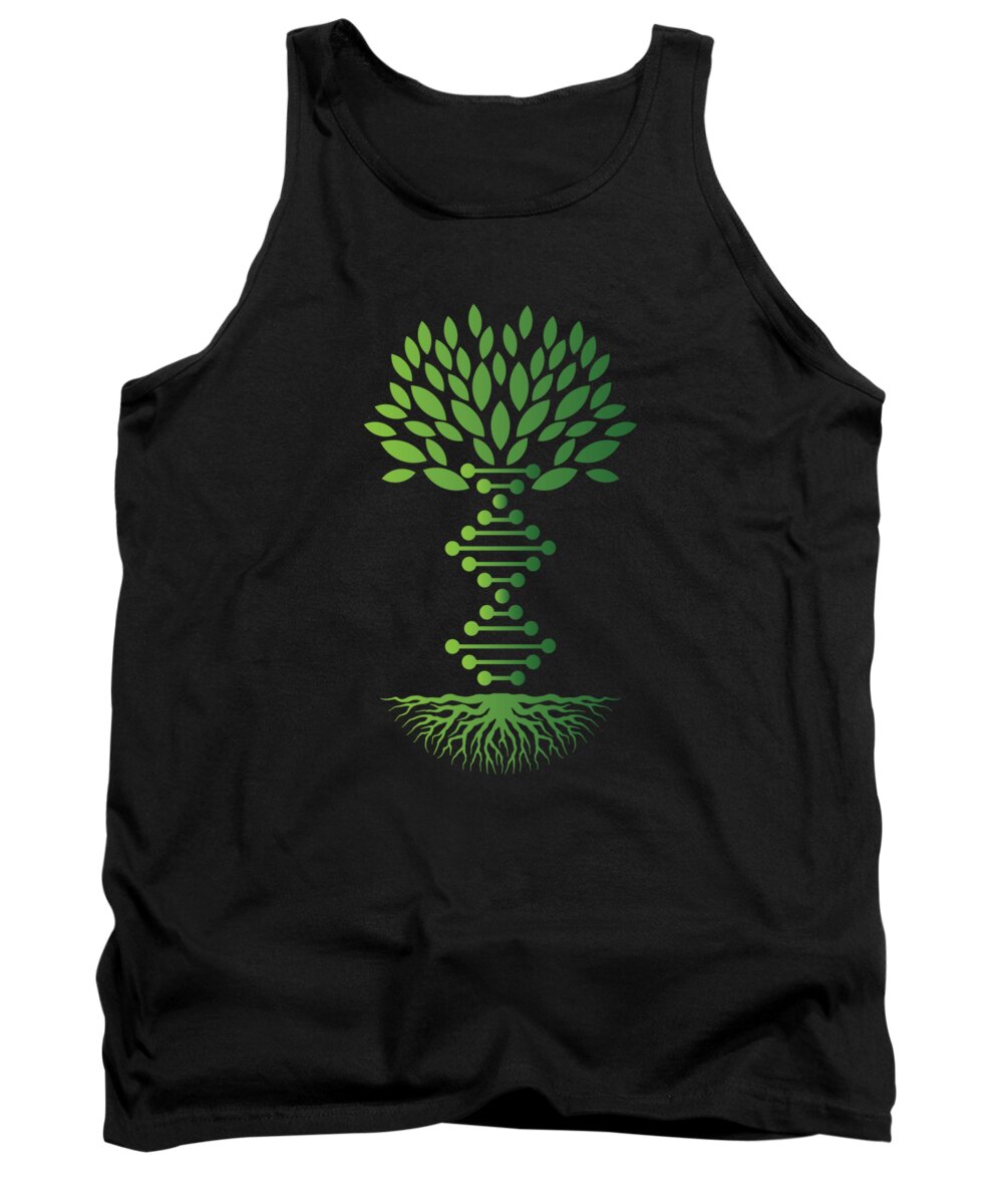 Family Tank Top featuring the digital art DNA Tree Genealogy Family Historian Gift by Thomas Larch