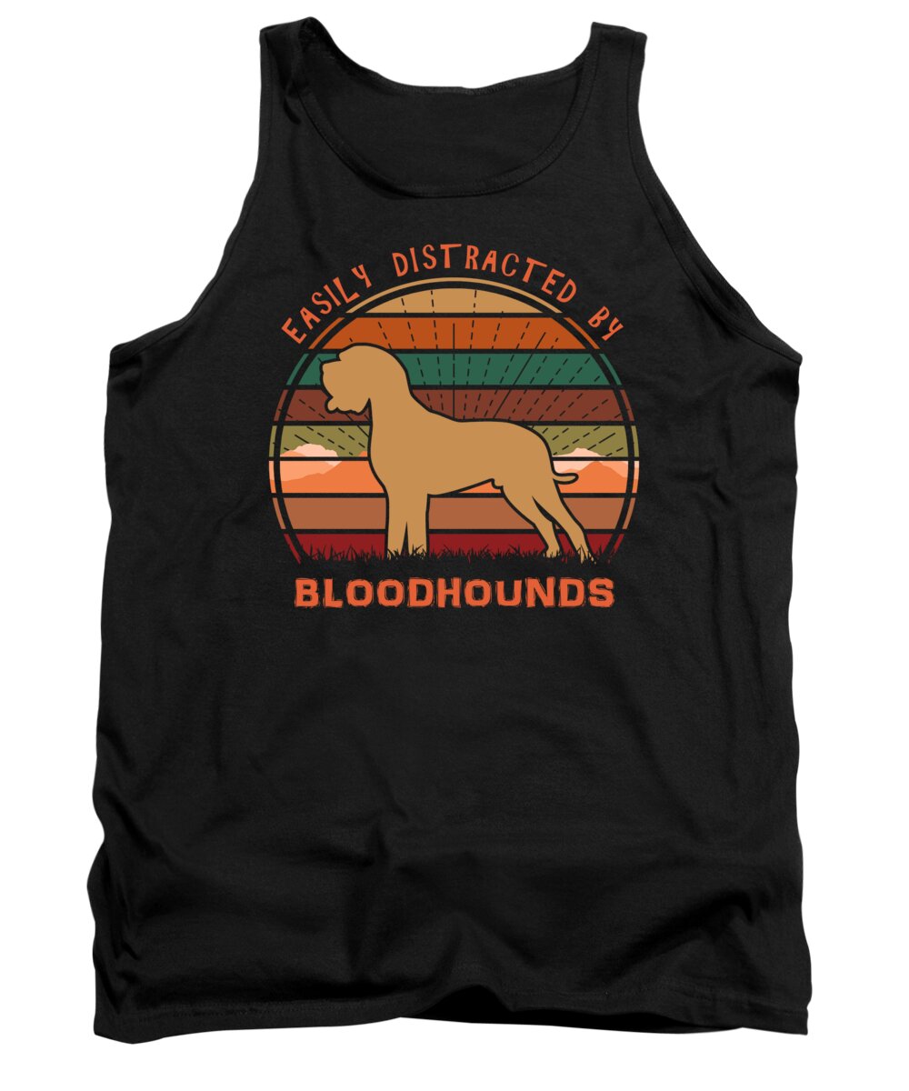 Easily Tank Top featuring the digital art Easily Distracted By Bloodhounds by Filip Schpindel