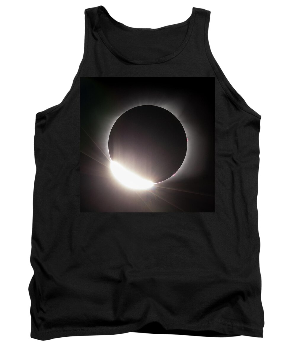 Solar Eclipse Tank Top featuring the photograph Eclipse 2017 by David Beechum