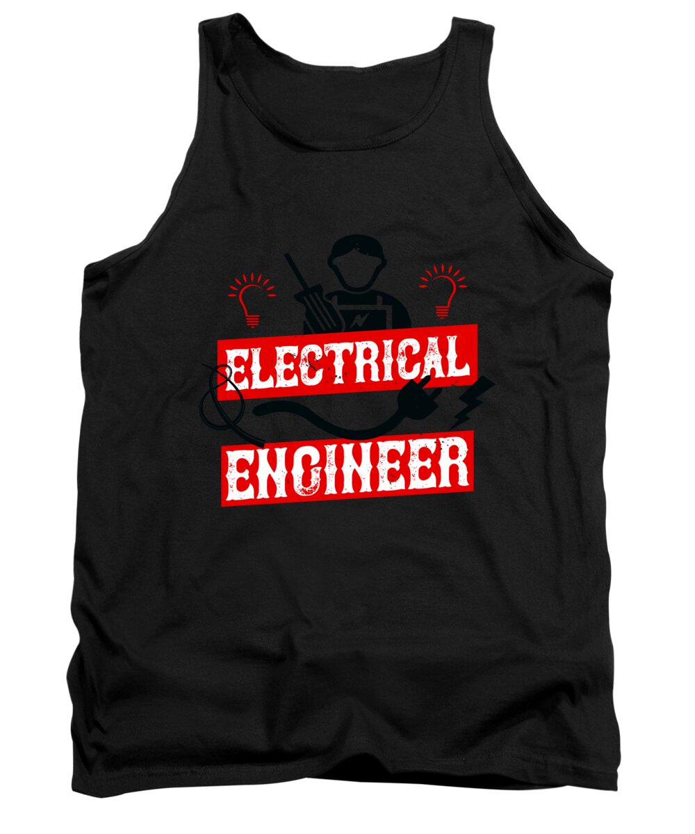Electrician Tank Top featuring the digital art Electrical engineer by Jacob Zelazny