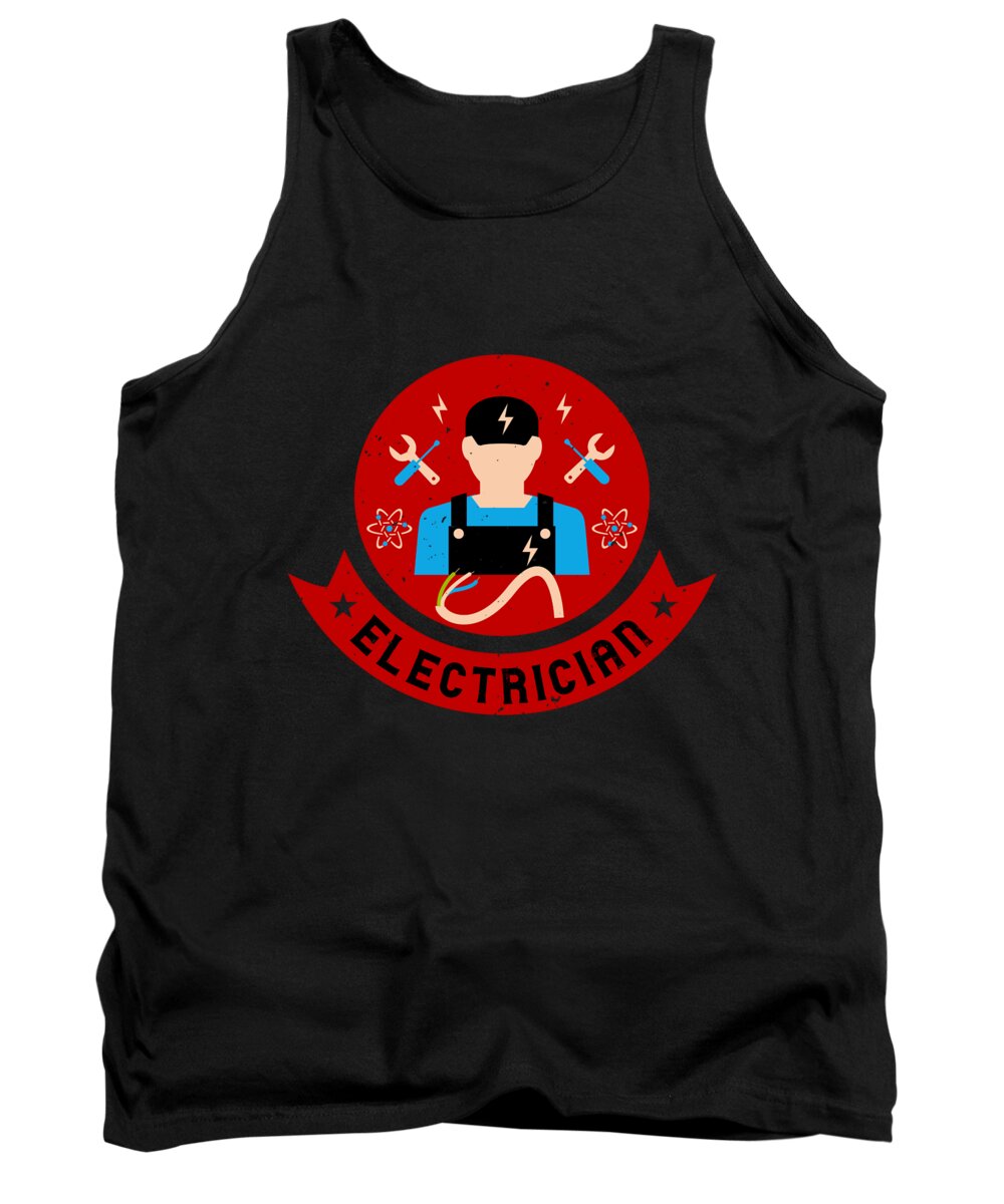 Electrician Tank Top featuring the digital art Electrician by Jacob Zelazny