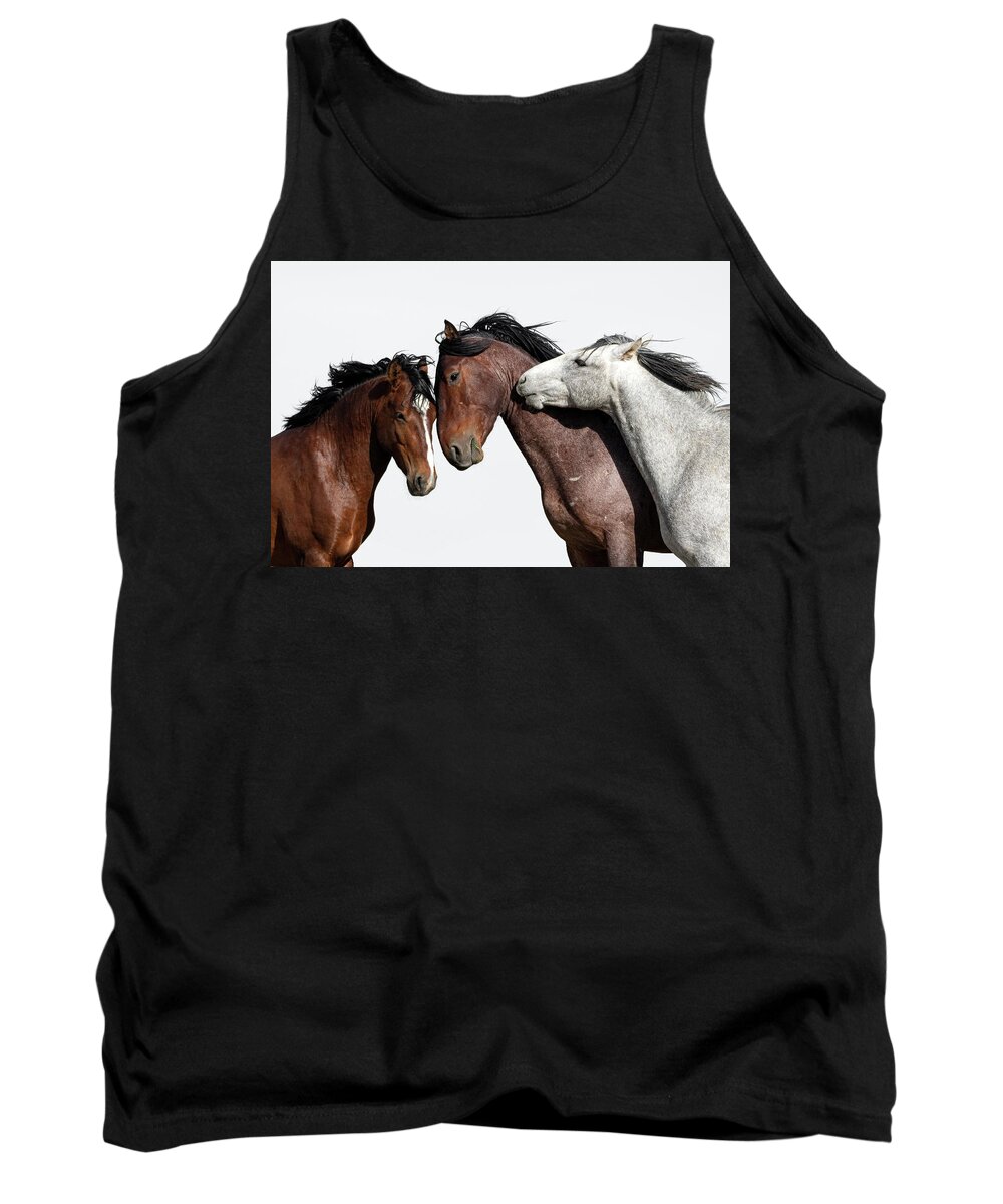 Wild Horses Tank Top featuring the photograph Emotion 2 by Mary Hone