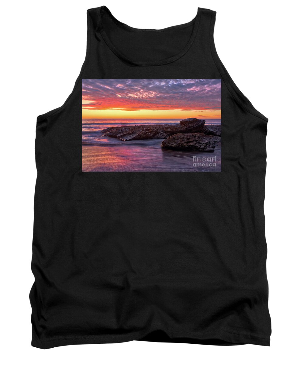 First Tank Top featuring the photograph End Of The First Sunset of 2020 by Eddie Yerkish