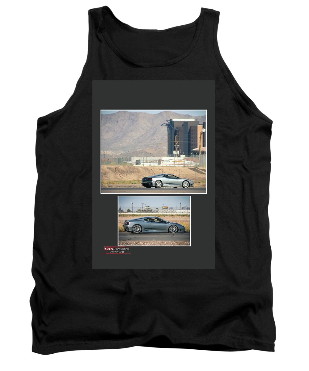 Ferrari Tank Top featuring the photograph Ferrari 360 Challenge Stradale collage by Darrell Foster