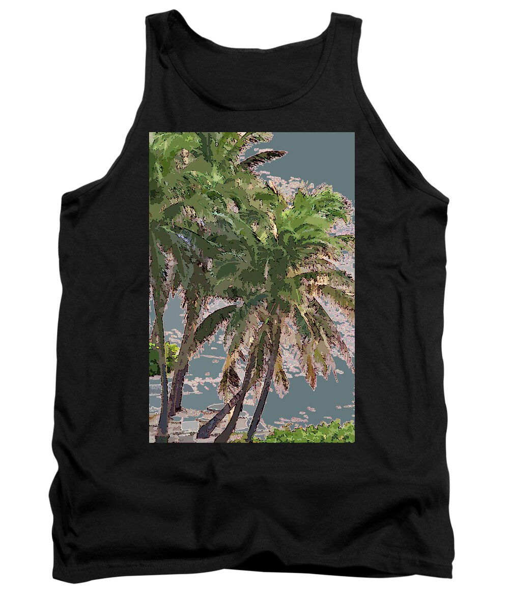 Palm Tank Top featuring the photograph Florida Palm Trees by Corinne Carroll