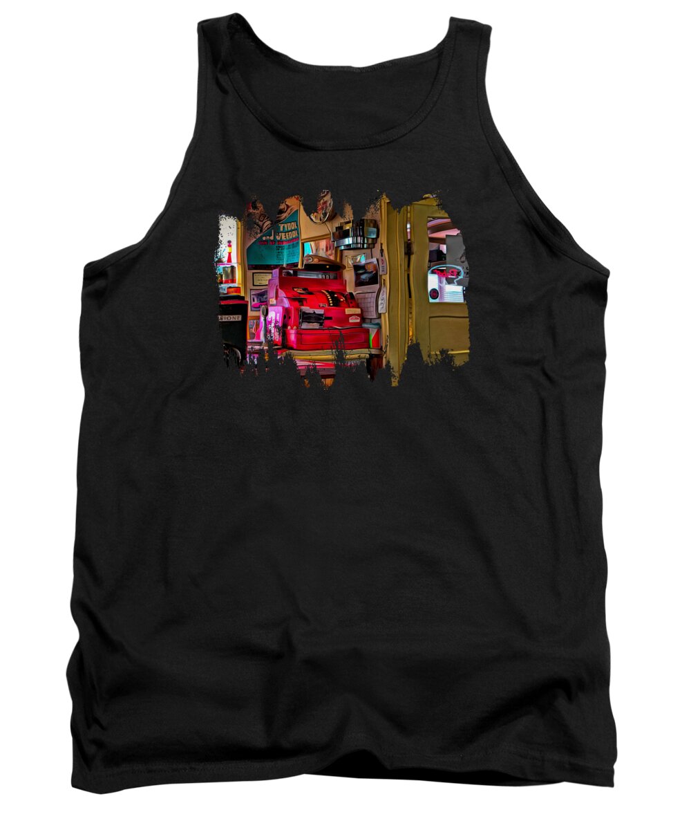 Vintage Gas Station Tank Top featuring the photograph Flying A Service Station Office by Thom Zehrfeld