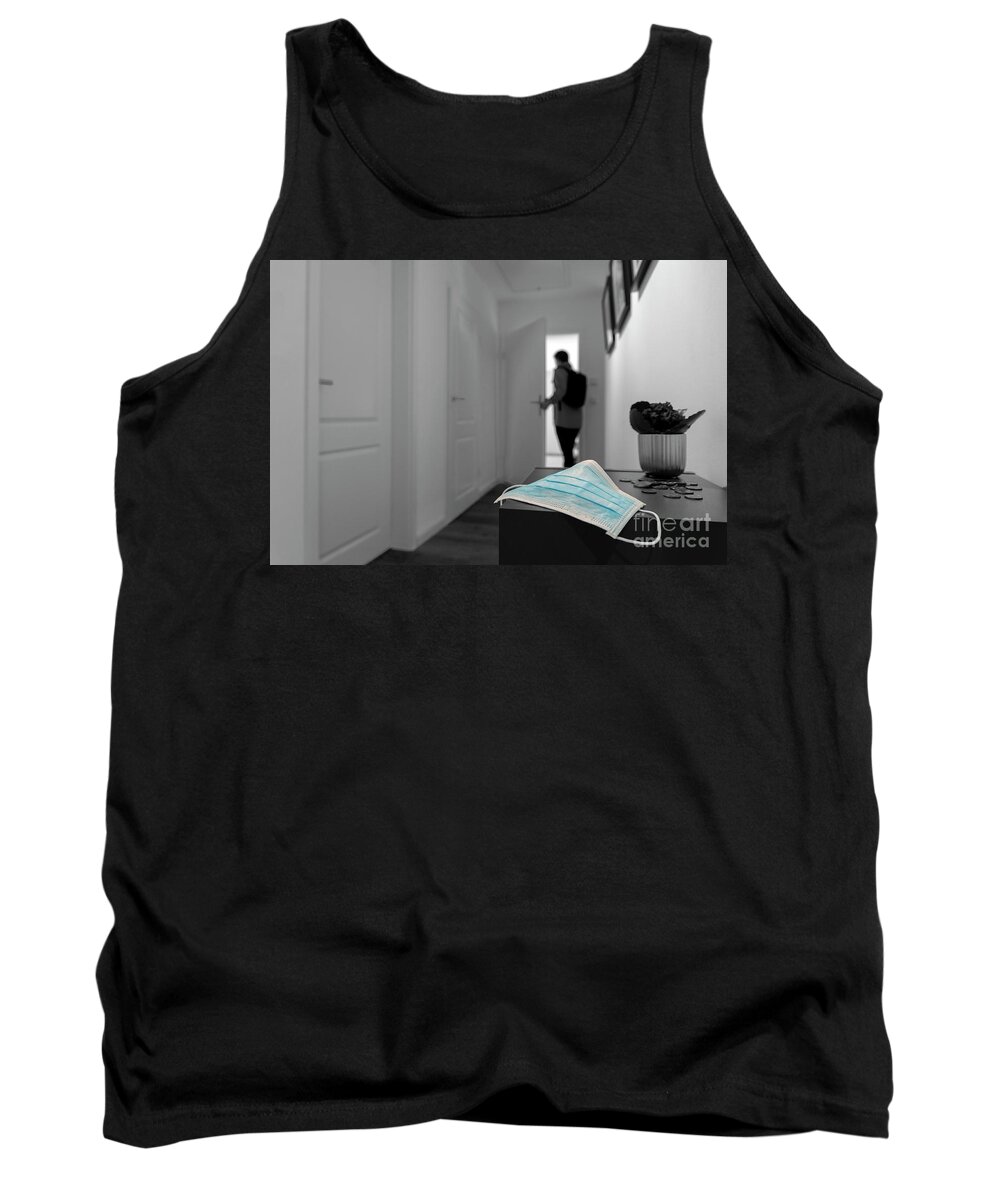 Facemask Tank Top featuring the photograph Forget anything? by Daniel M Walsh