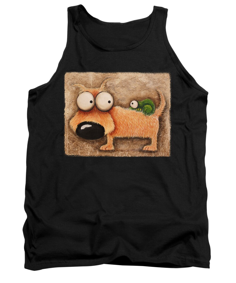 Dog Tank Top featuring the painting Free Loader by Lucia Stewart