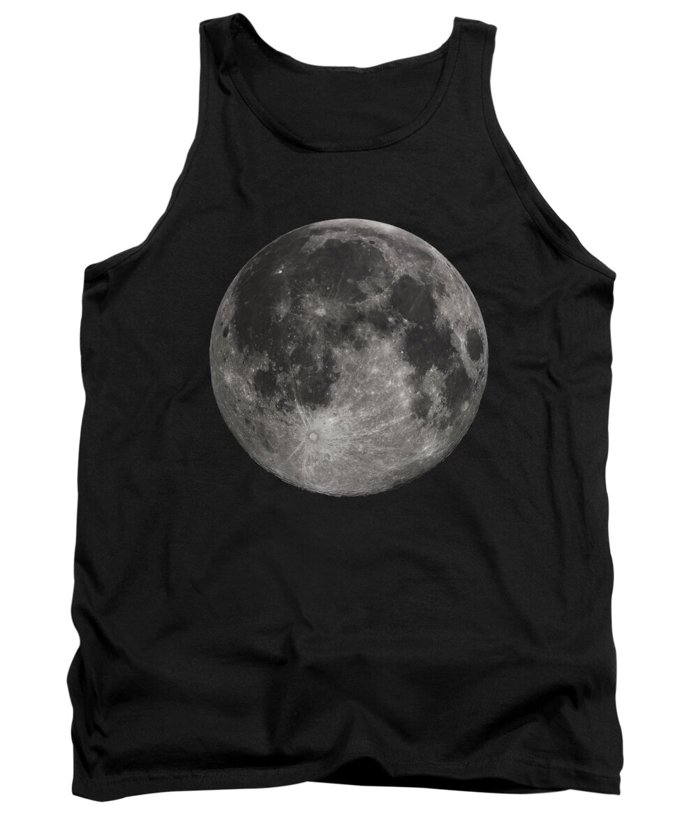 Astronomers Tank Top featuring the digital art Full Moon by Flippin Sweet Gear